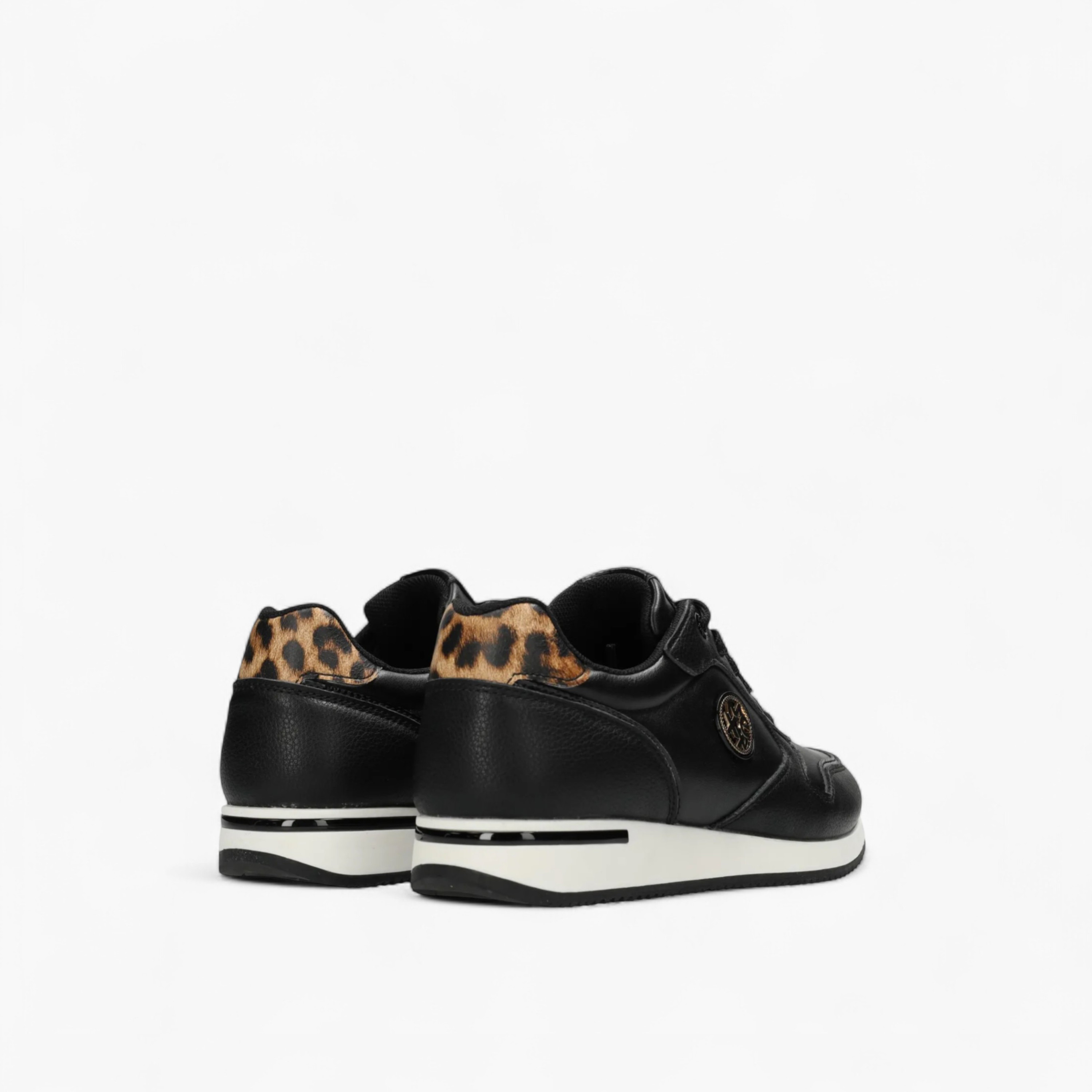 Mexx Panelled Lace-Up Sneakers with Metallic Accent-women-shoes-sneakers-image-3