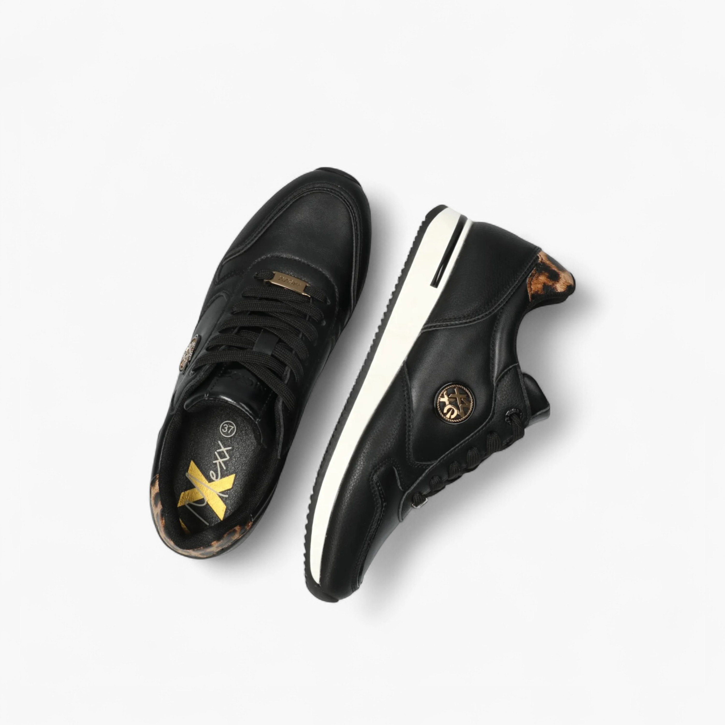 Mexx Panelled Lace-Up Sneakers with Metallic Accent-women-shoes-sneakers-image-5