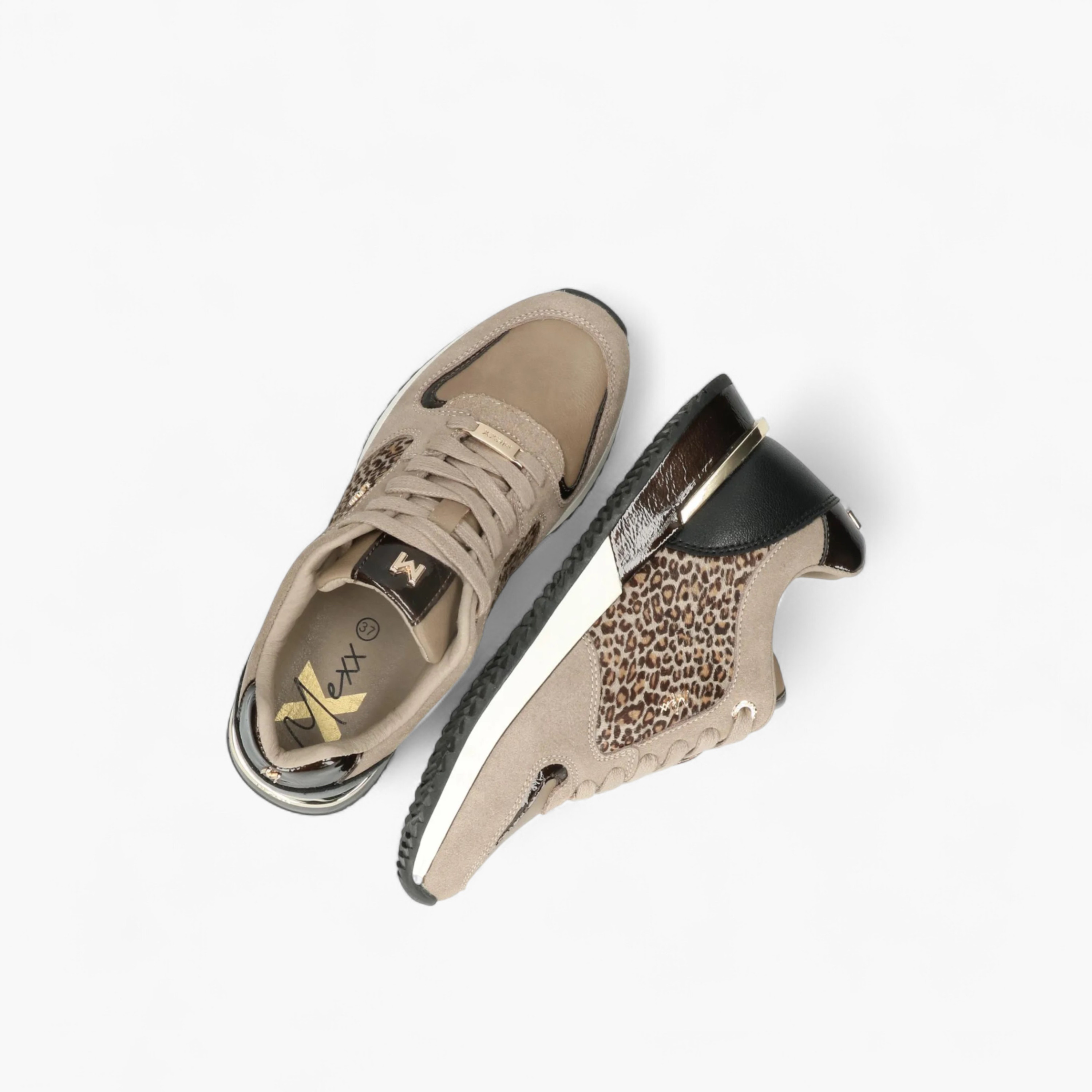 Mexx Animal Print Sneakers with Lace-Up Closure-women-shoes-sneakers-image-6