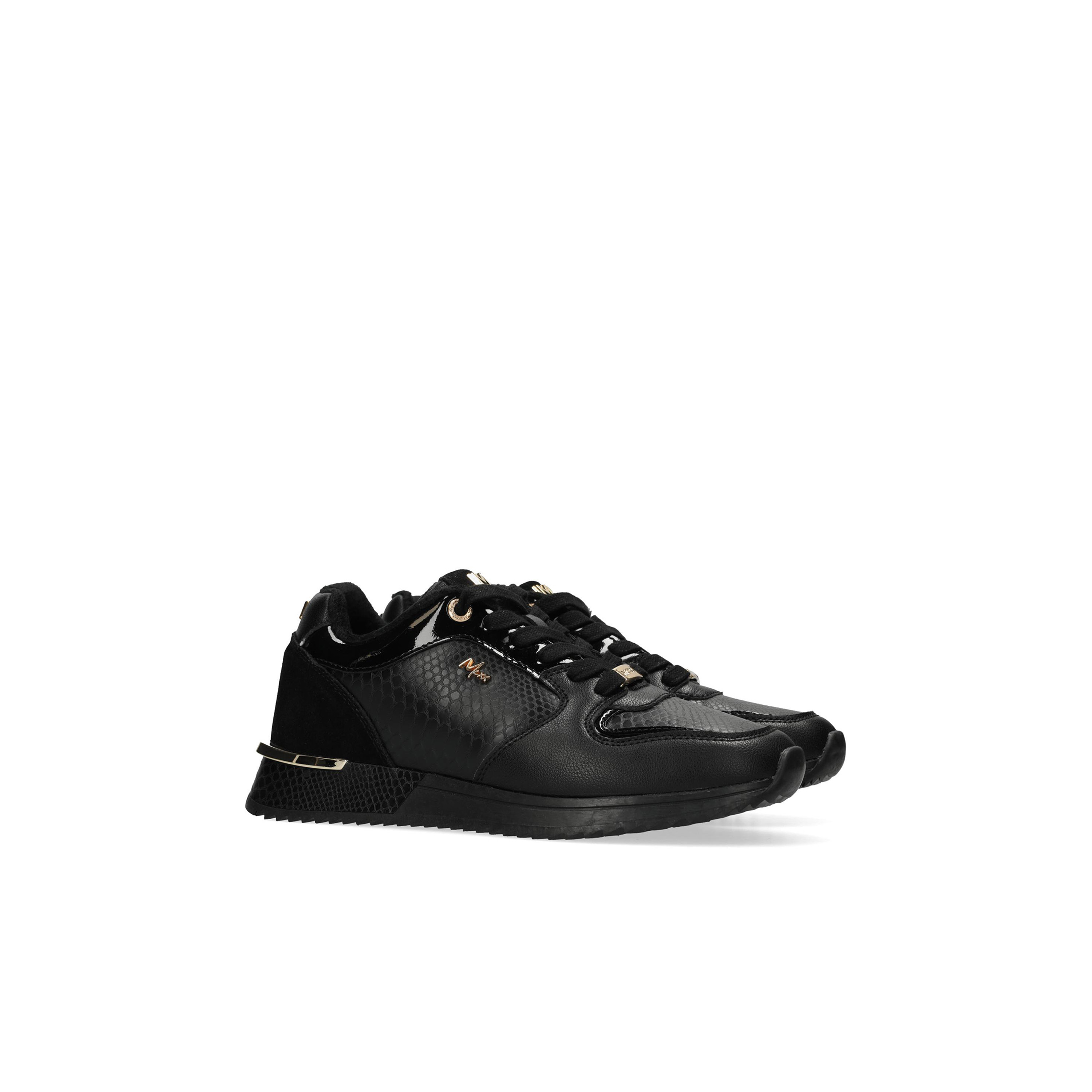 حذاء سنيكرز بارز الملمس برباط إغلاق وزخارف معدنية من ميكس-women-shoes-sneakers-image-1