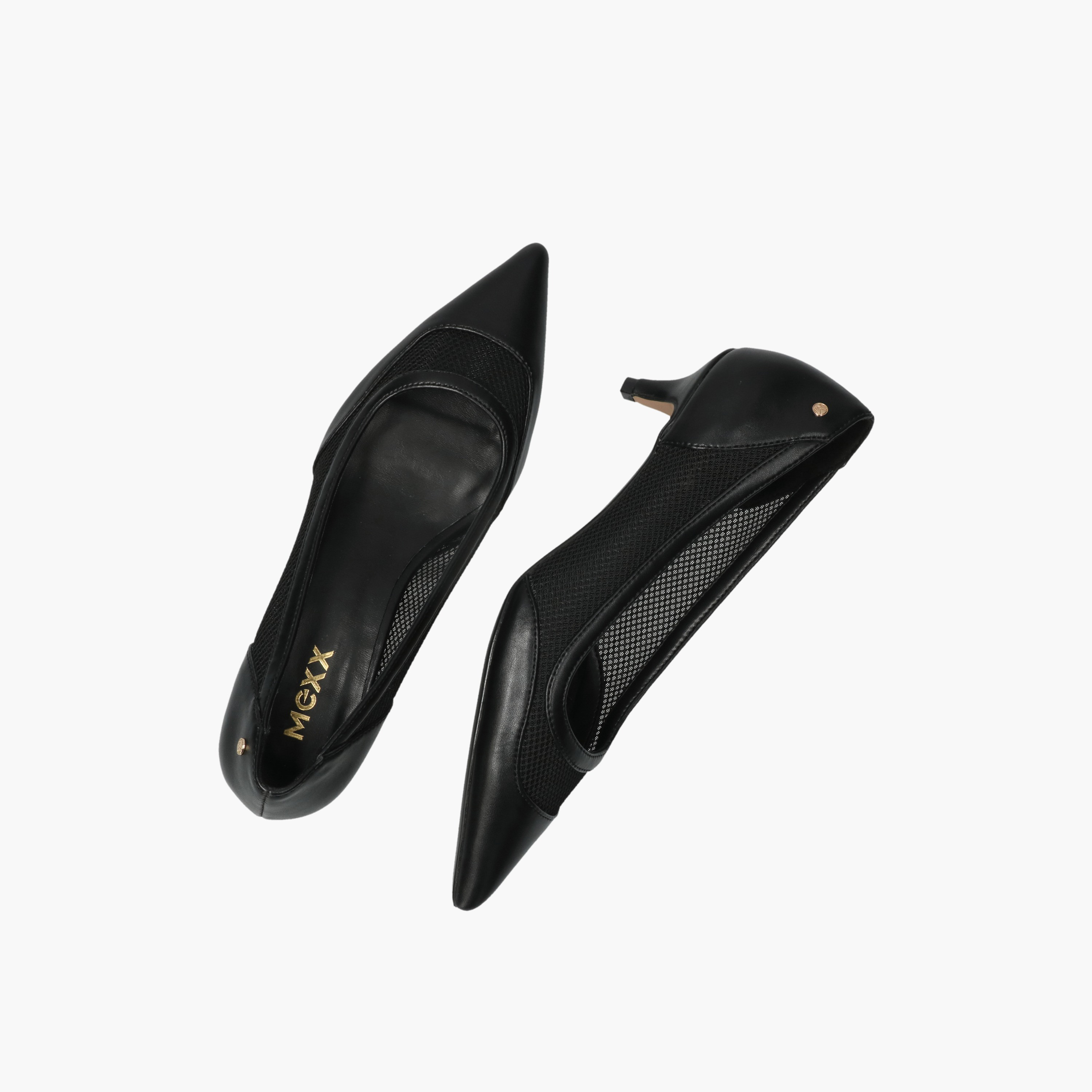Mexx Women Ticha Suki Mesh Panel Kitten Heel Pumps-women-shoes-heels-image-5