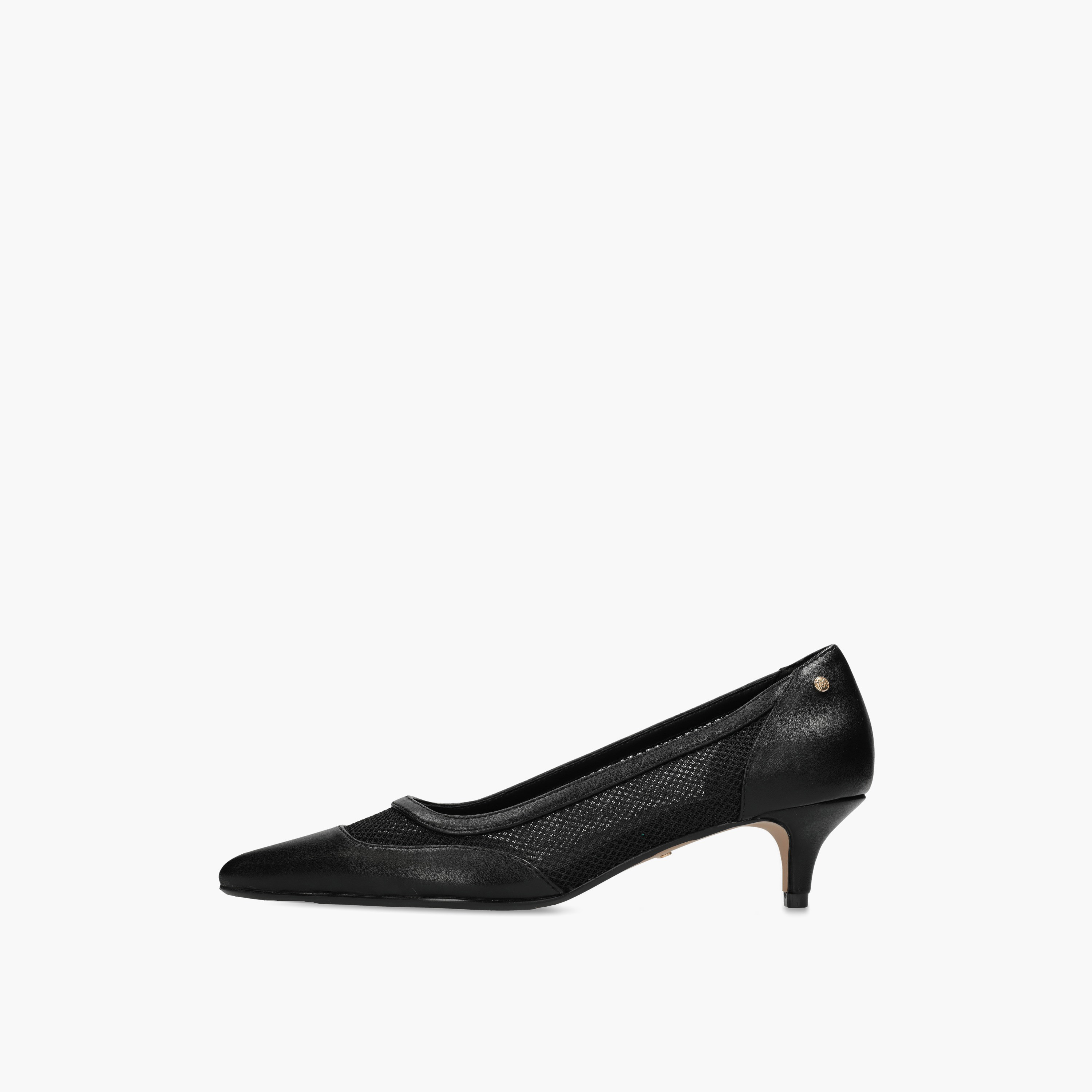 Mexx Women Ticha Suki Mesh Panel Kitten Heel Pumps-women-shoes-heels-image-7