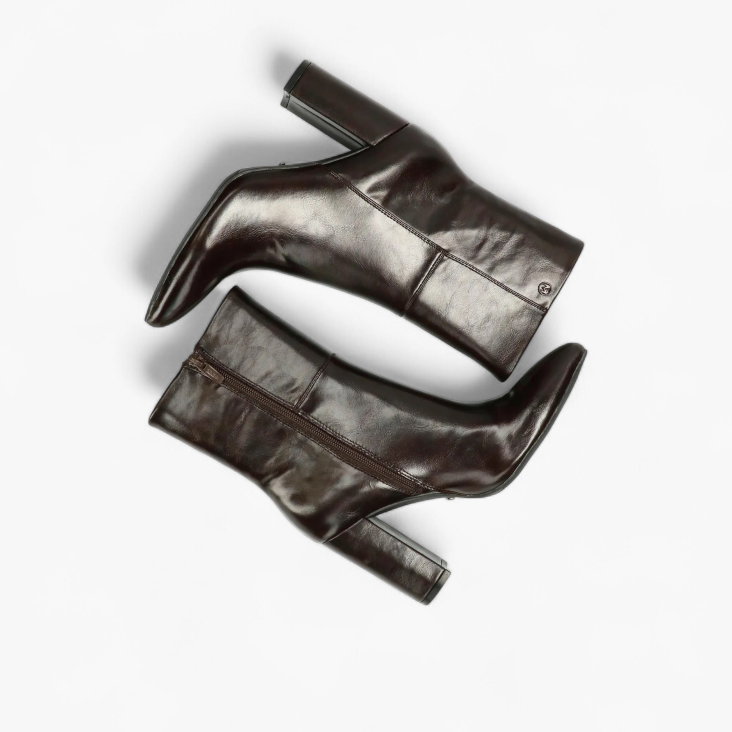 Mexx Solid Block Heel Ankle Boots with Zip Closure-women-shoes-boots-image-5