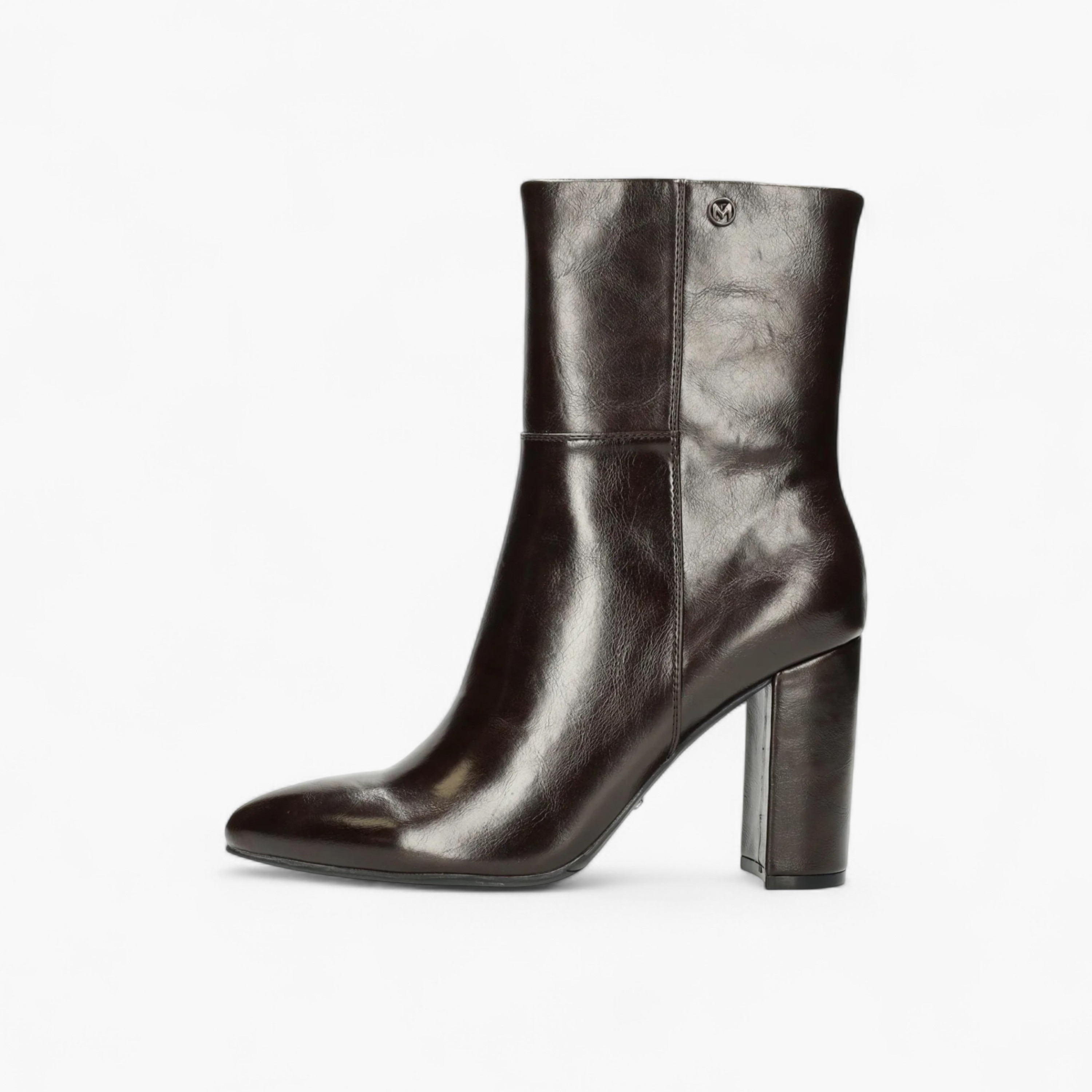 Mexx Solid Block Heel Ankle Boots with Zip Closure-women-shoes-boots-image-7