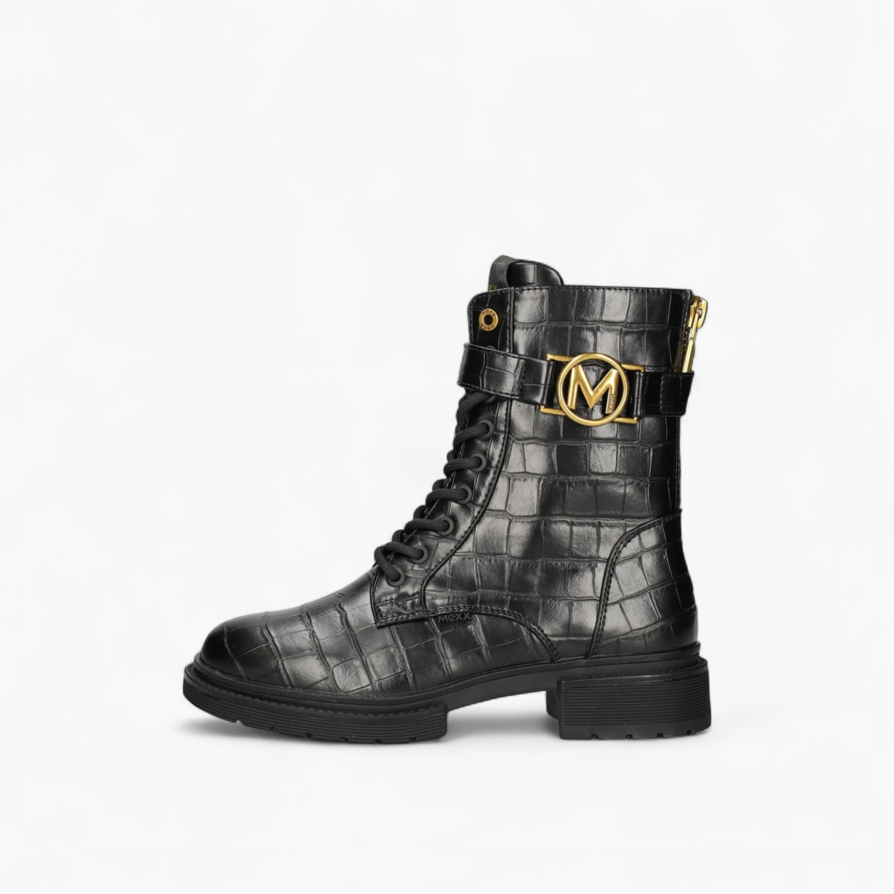 بوت بارز الملمس بطول الكاحل وبرباط إغلاق من ميكس-women-shoes-boots-image-3