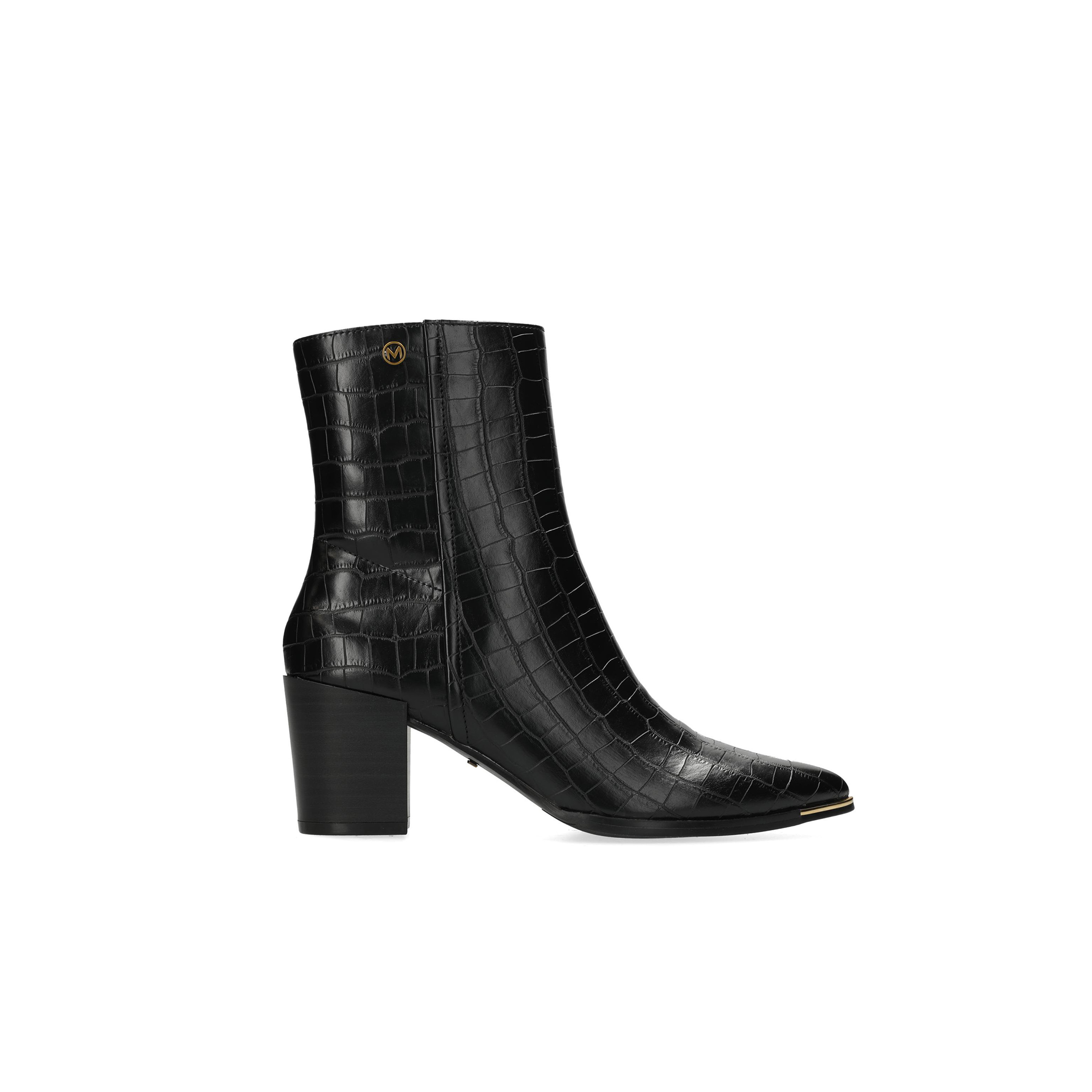 Mexx Textured Ankle Boots with Block Heels and Zip Closure-women-shoes-boots-image-2
