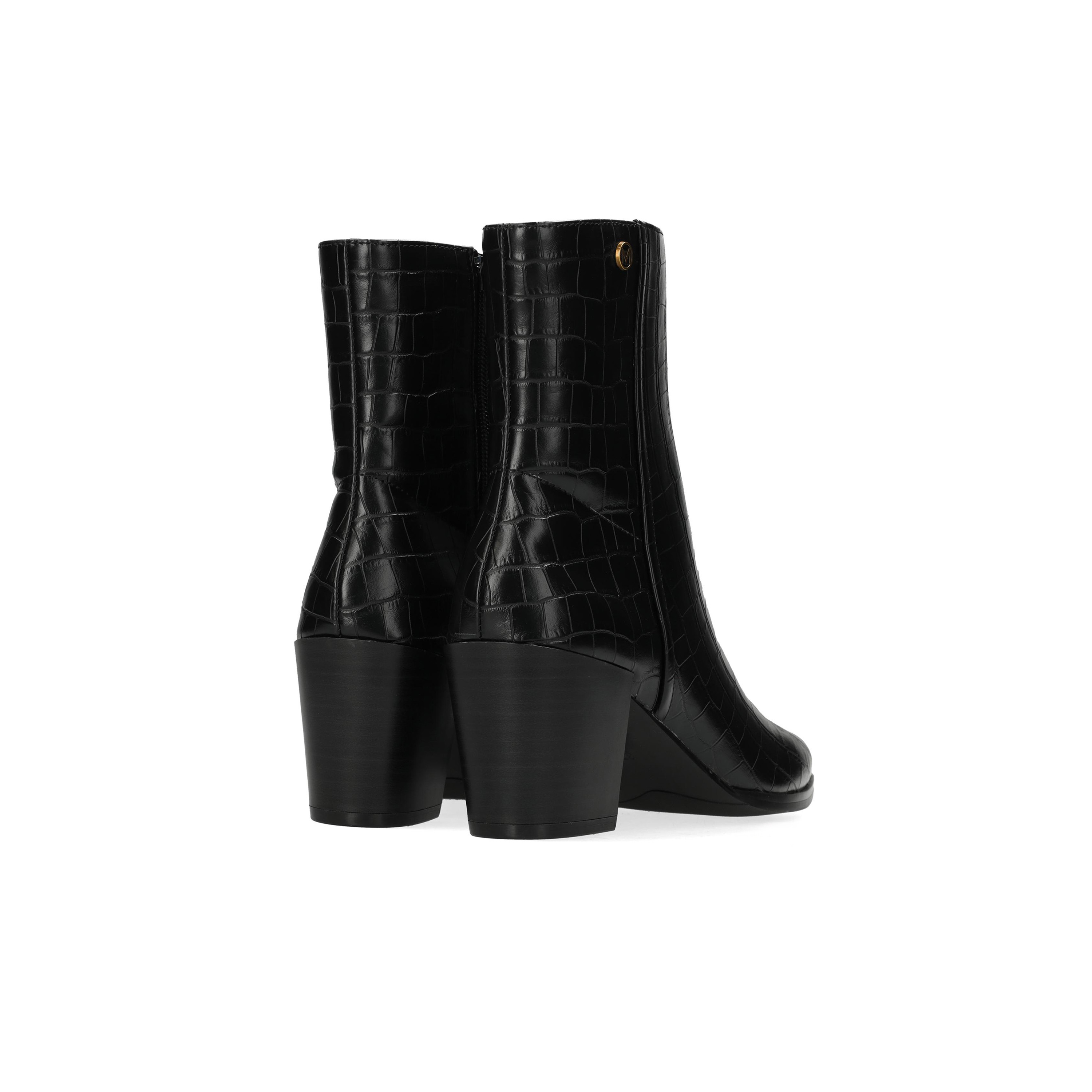 Mexx Textured Ankle Boots with Block Heels and Zip Closure-women-shoes-boots-image-3