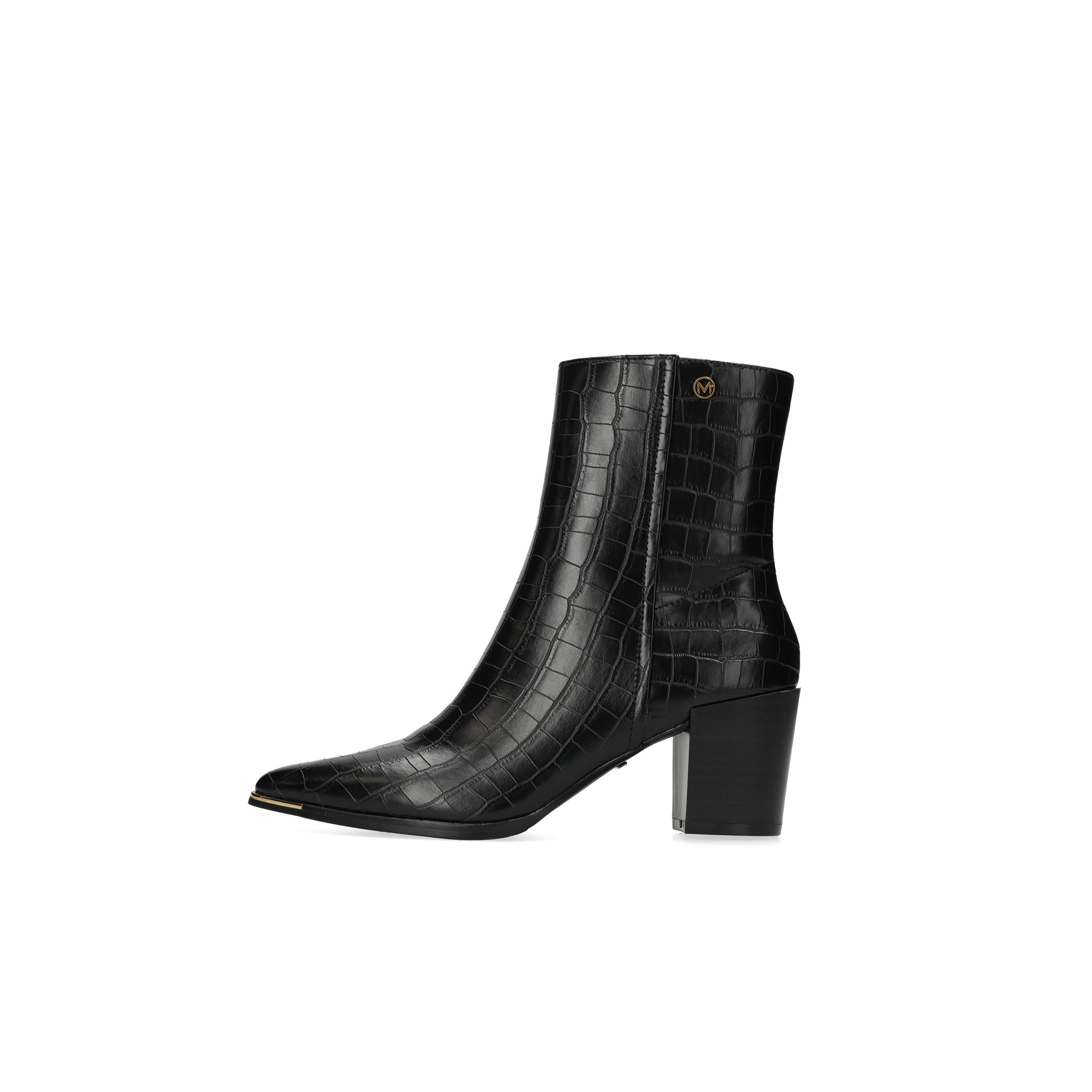 Mexx Textured Ankle Boots with Block Heels and Zip Closure-women-shoes-boots-image-7