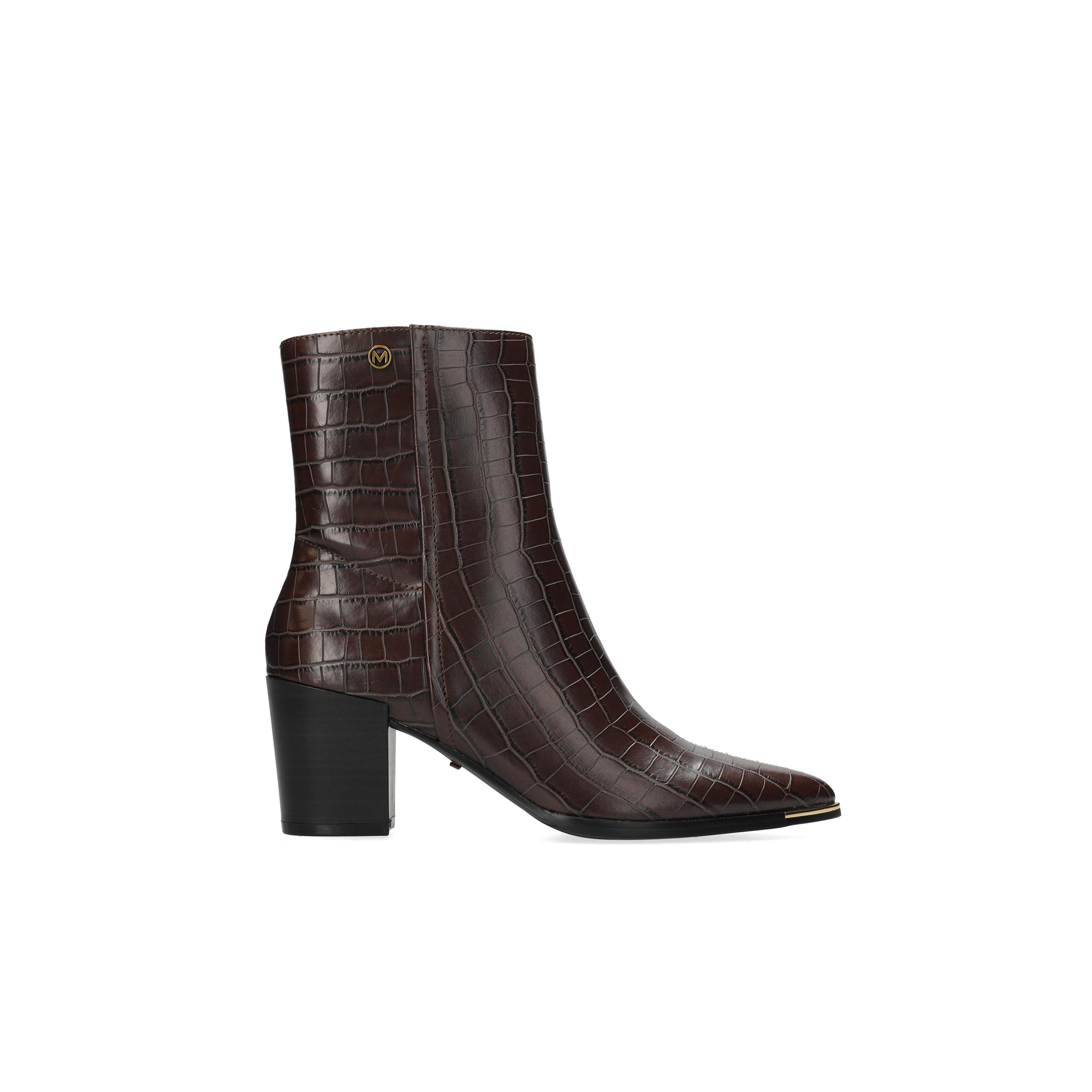Mexx Textured Ankle Boots with Block Heels and Zip Closure-women-shoes-boots-image-2