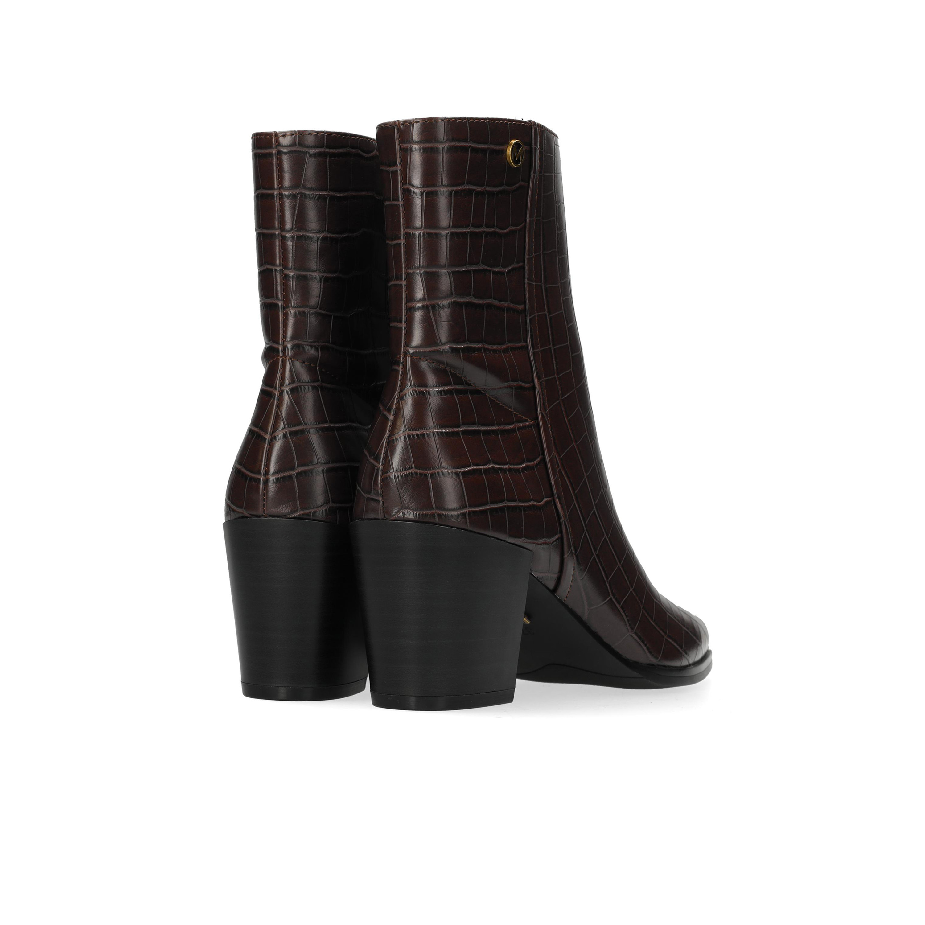 Mexx Textured Ankle Boots with Block Heels and Zip Closure-women-shoes-boots-image-3