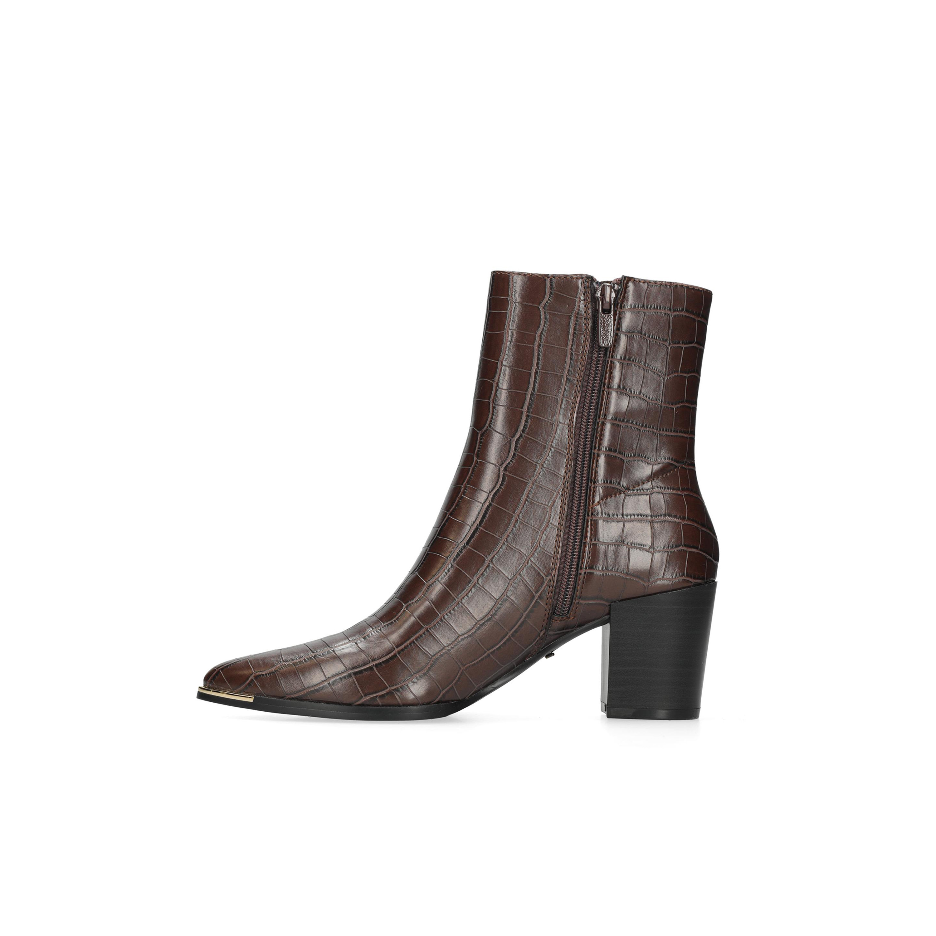 Mexx Textured Ankle Boots with Block Heels and Zip Closure-women-shoes-boots-image-4