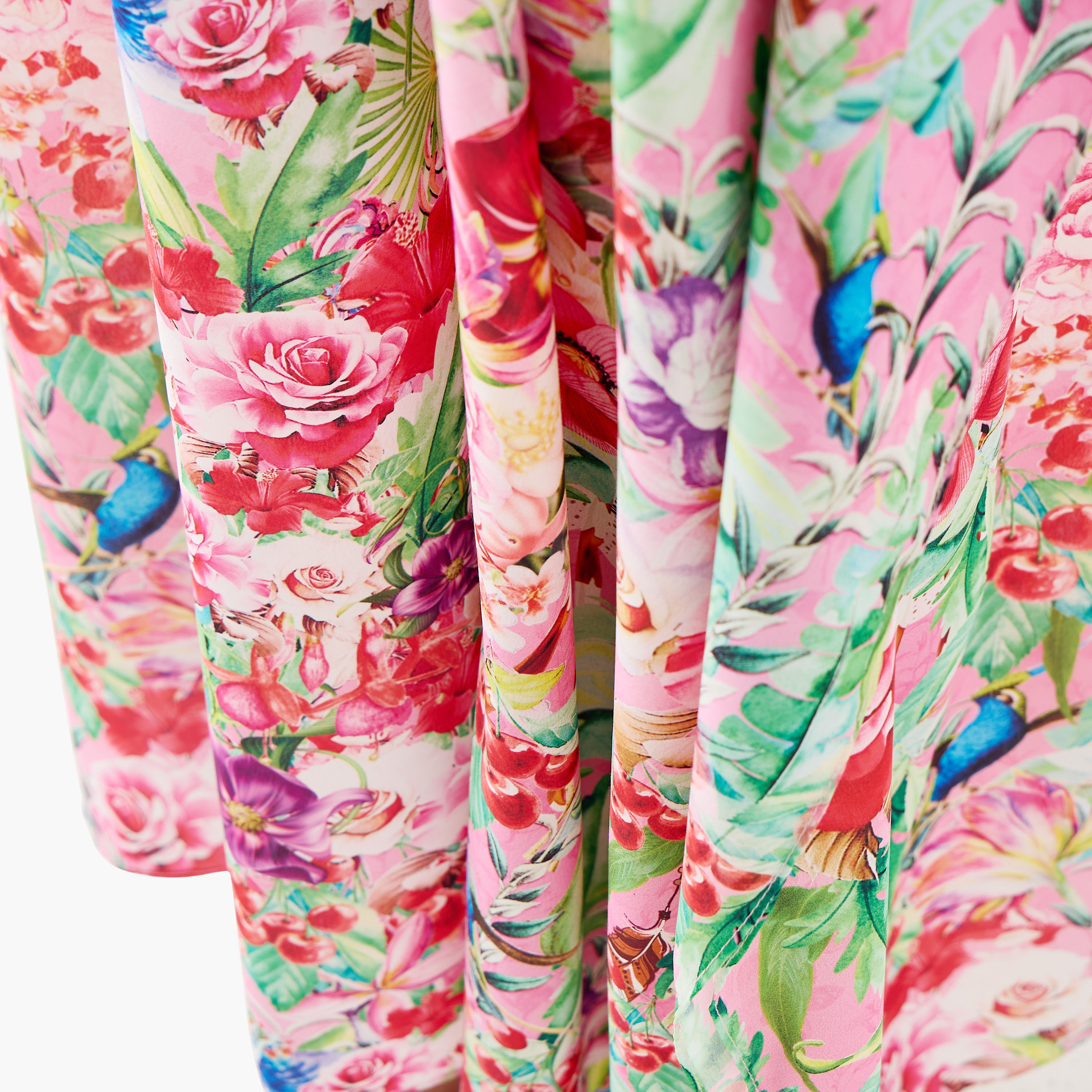 FYOR All-Over Floral Print Kaftan Dress with Tie-Up Belt-women-clothing-dresses-image-5