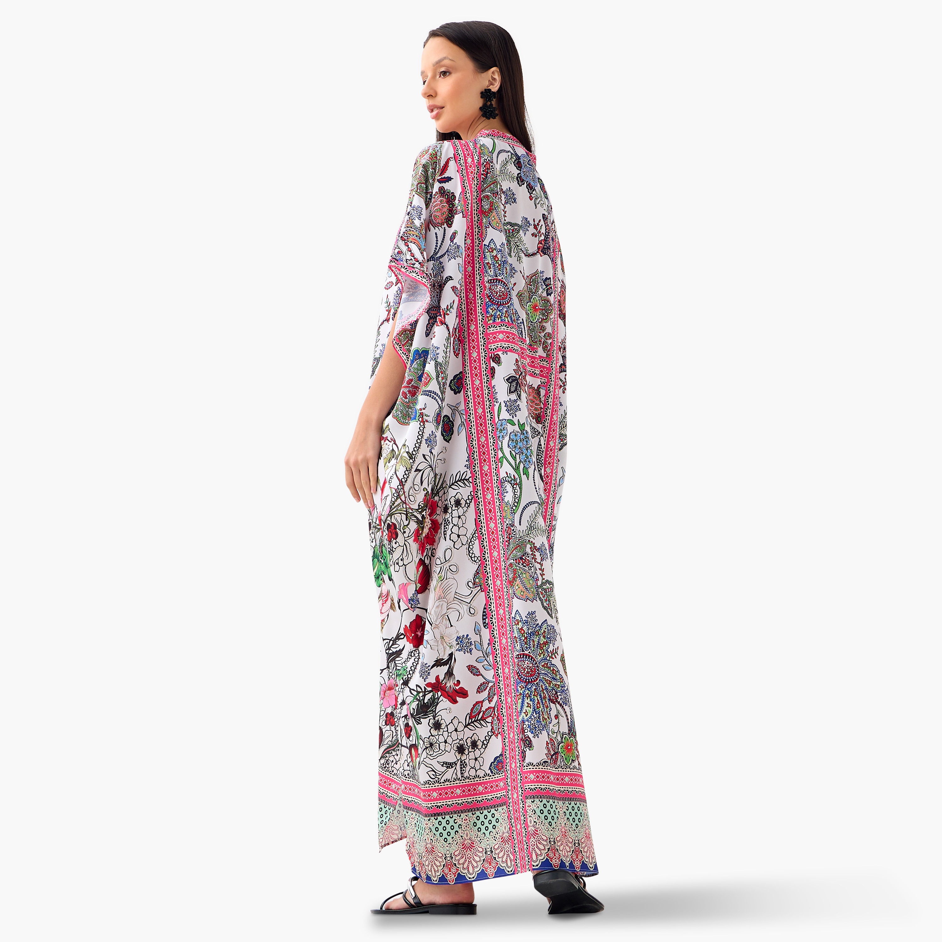 فستان قفطان بحزام رباط وطبعات من فيور-women-clothing-dresses-image-3