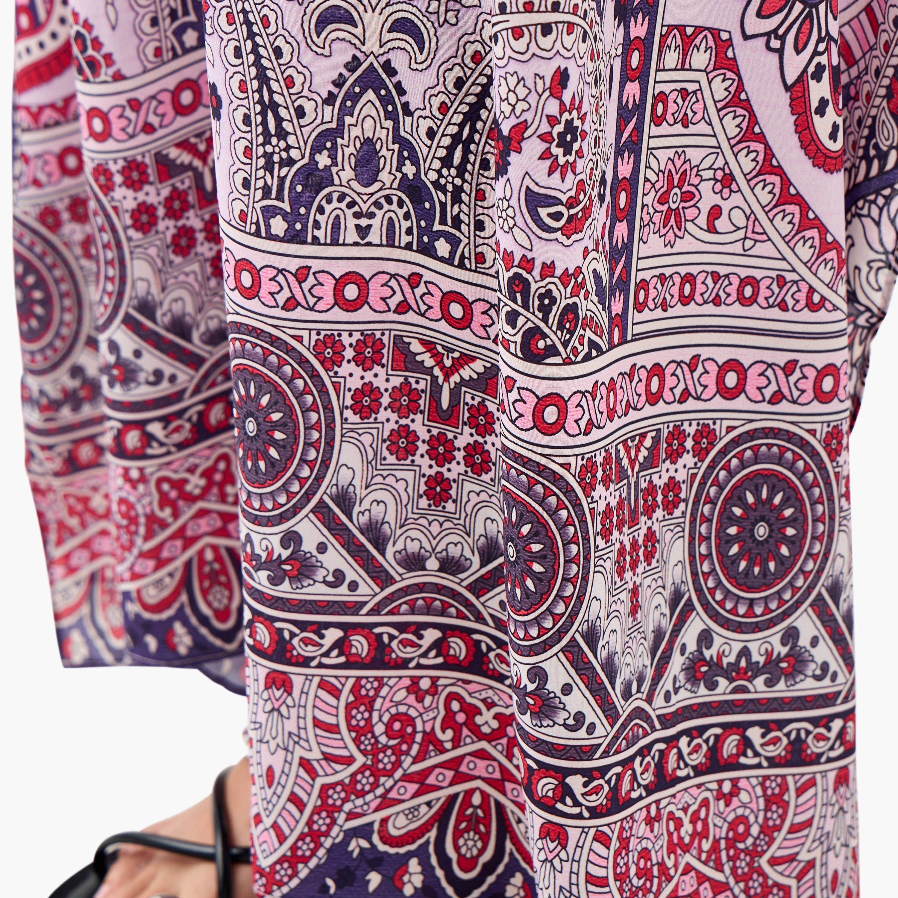 فستان قفطان بحزام رباط وطبعات زهرية من فيور-women-clothing-dresses-image-5