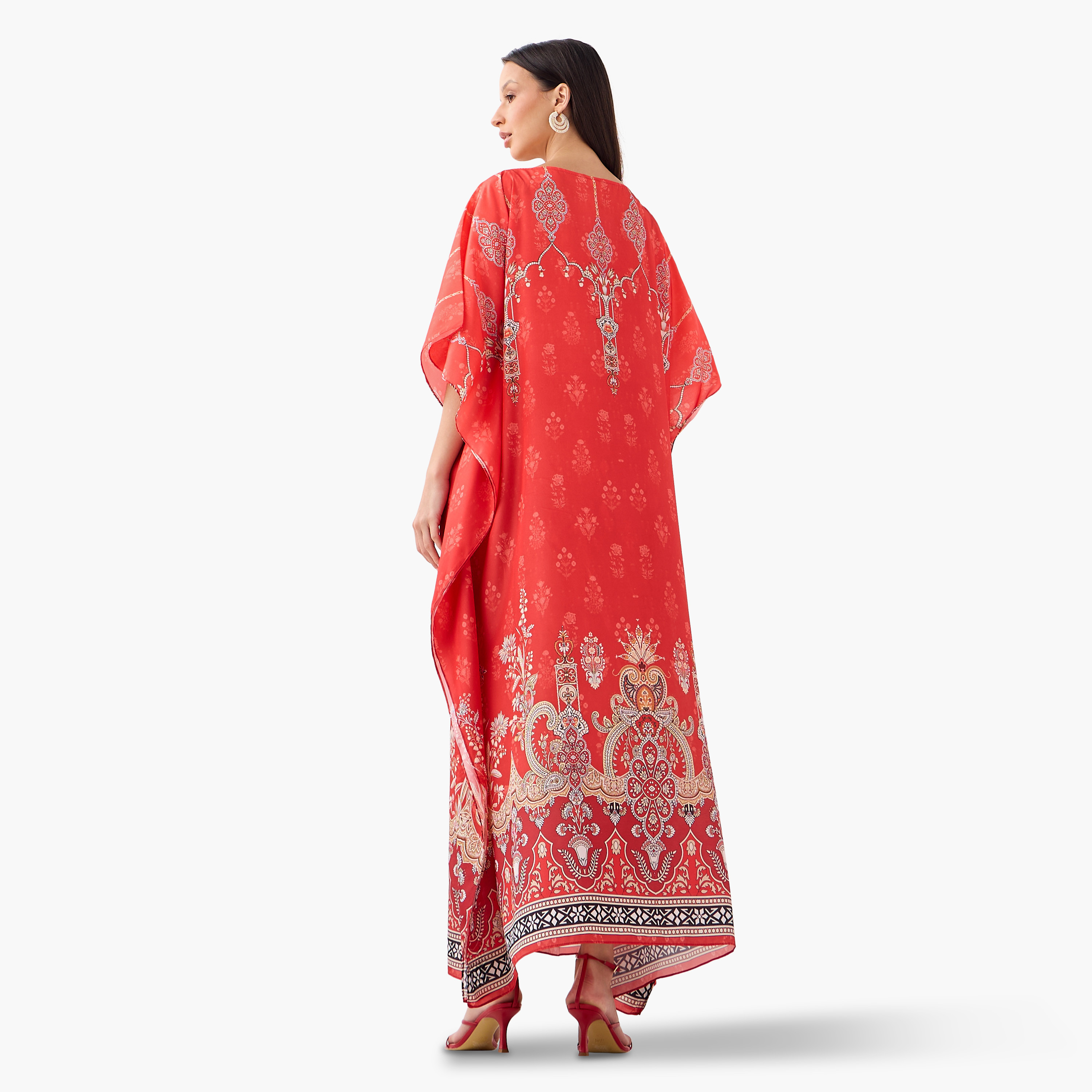 فستان قفطان بحزام رباط وطبعات زهرية من فيور-women-clothing-dresses-image-3