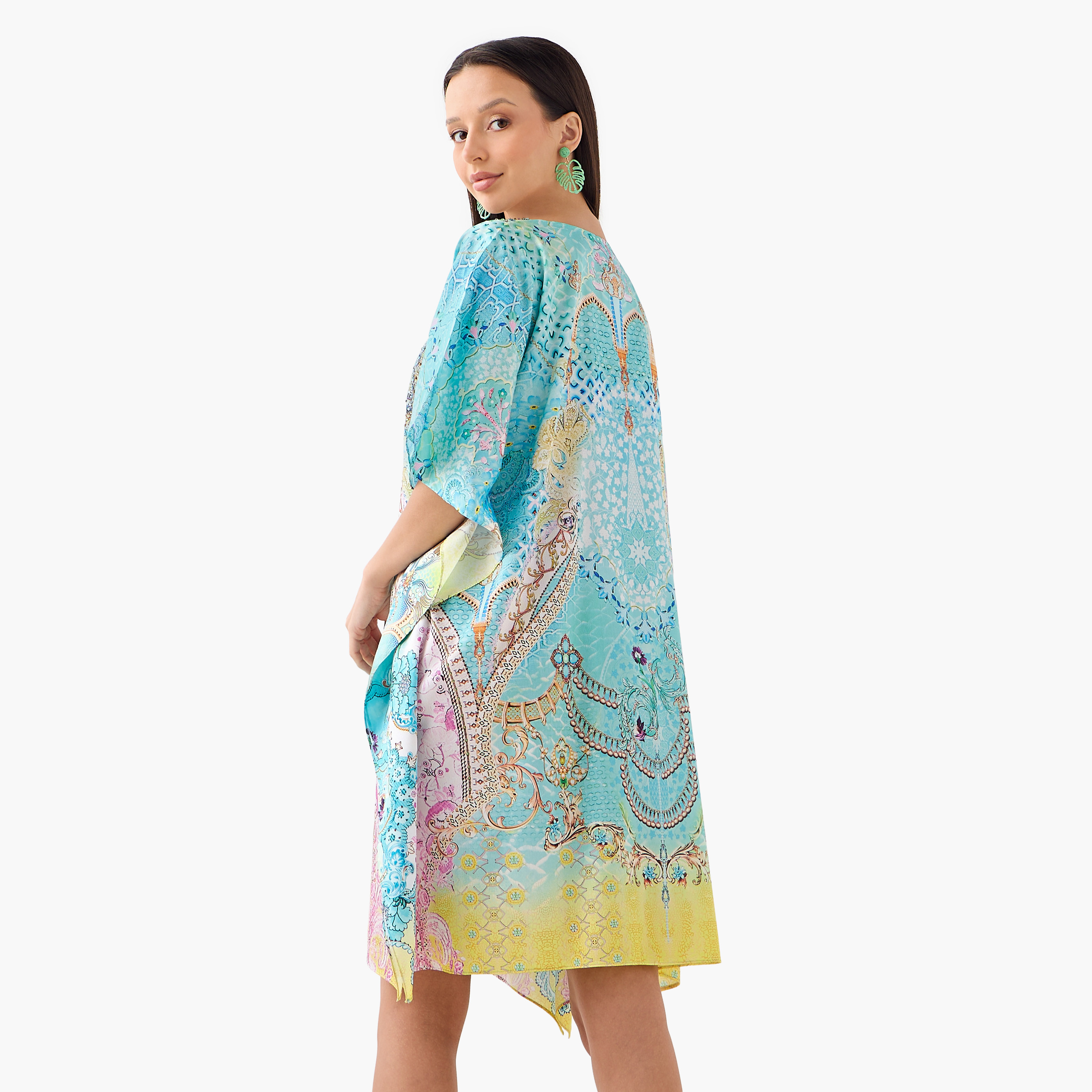 فستان قفطان بحزام رباط وطبعات من فيور-women-clothing-dresses-image-3
