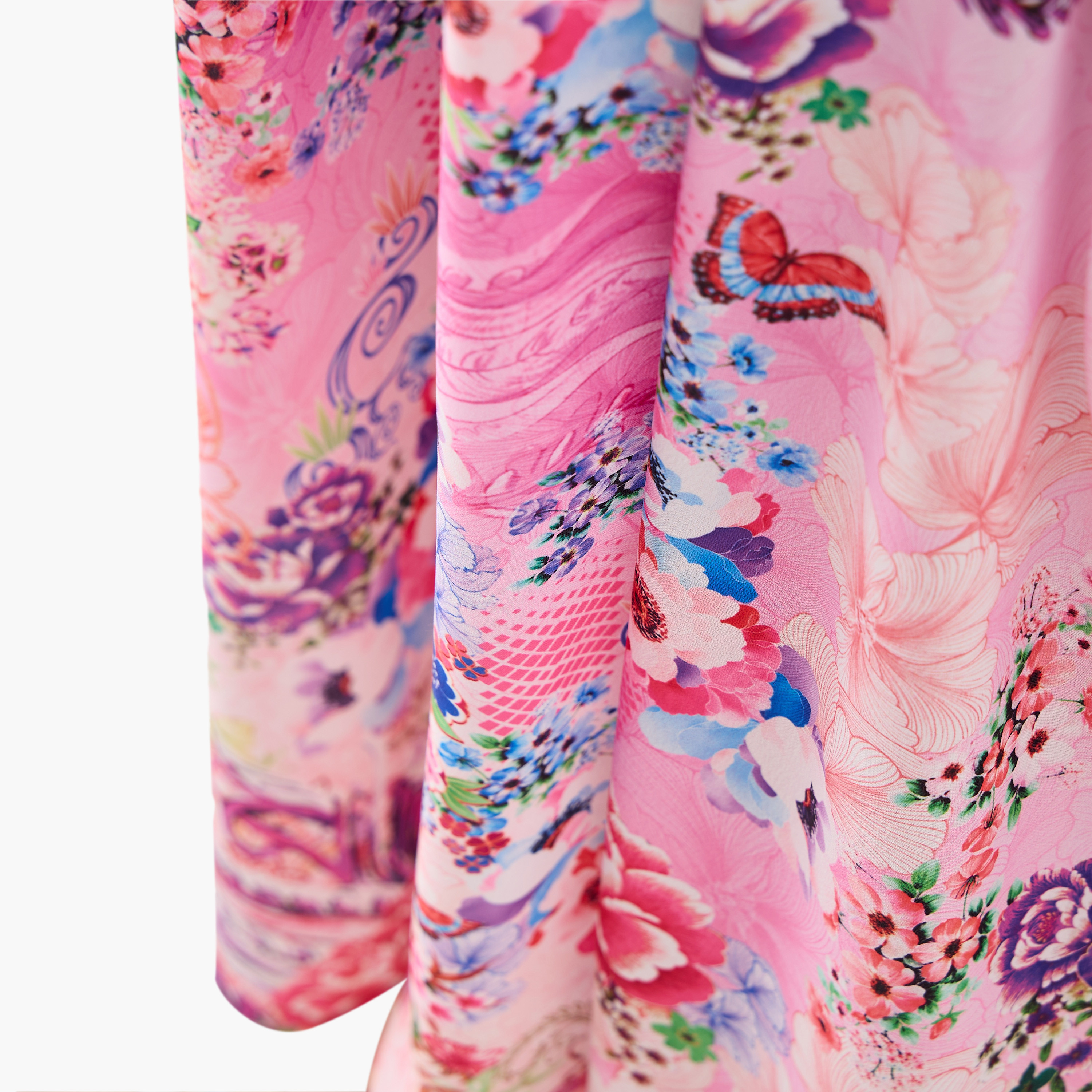 FYOR All-Over Print Kaftan Dress with Tie-Up Belt-women-clothing-dresses-image-5