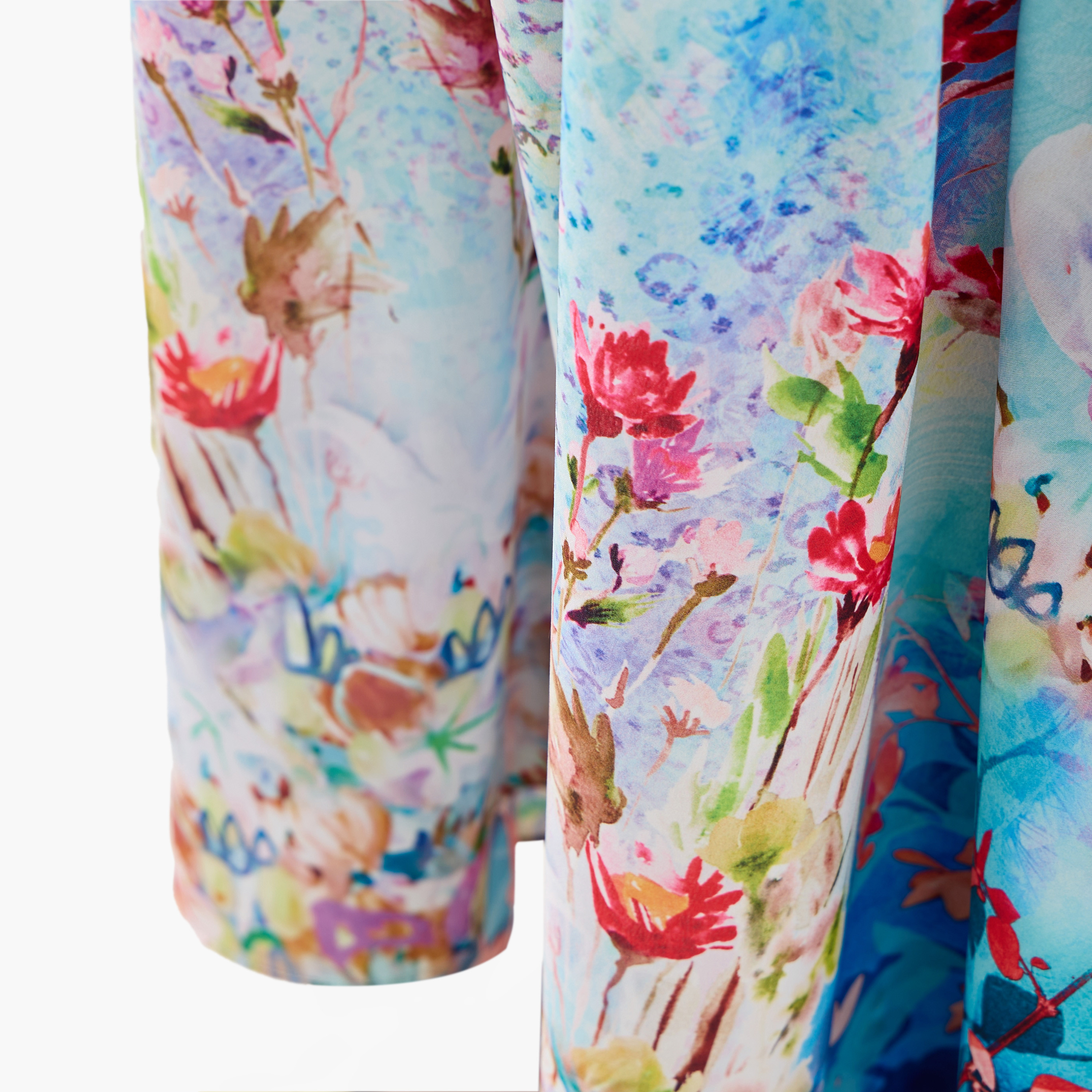 FYOR All-Over Floral Print Kaftan Dress with Tie-Up Belt-women-clothing-dresses-image-5