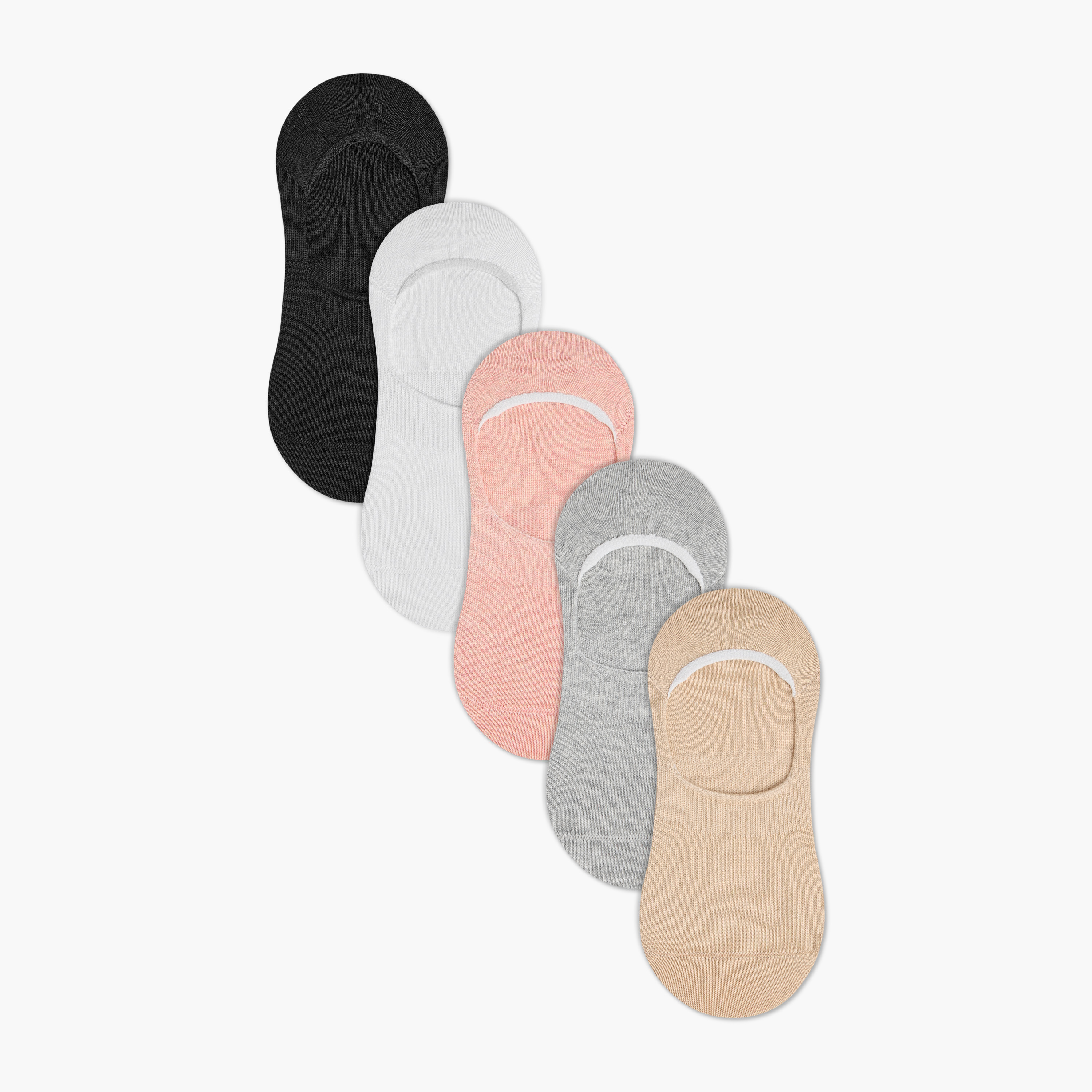 طقم جوارب غير مرئية 5 أزواج من فلورا بيلا-women-socksandstockings-image-1