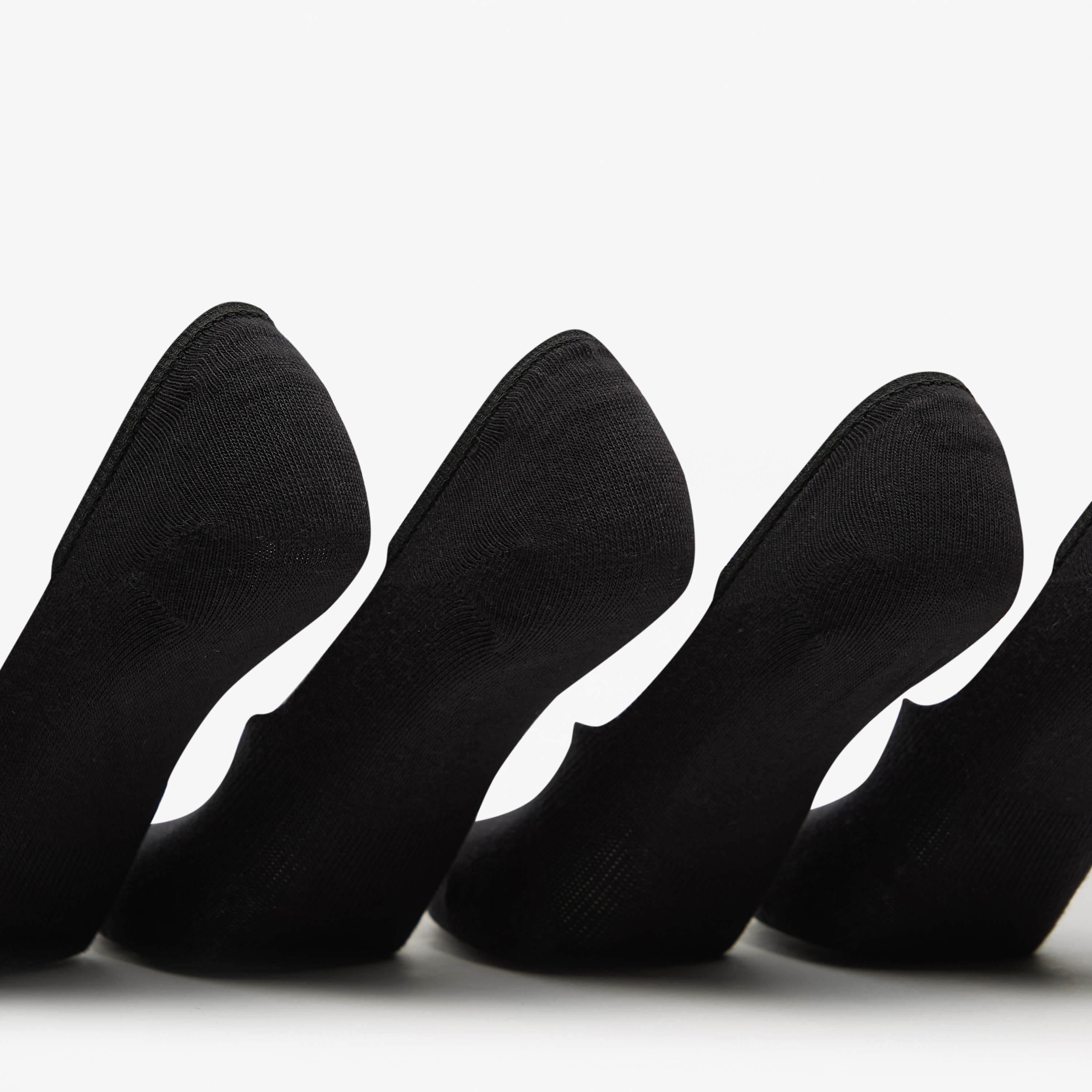 Flora Bella Solid No Show Socks - Set of 5-women-socksandstockings-image-2