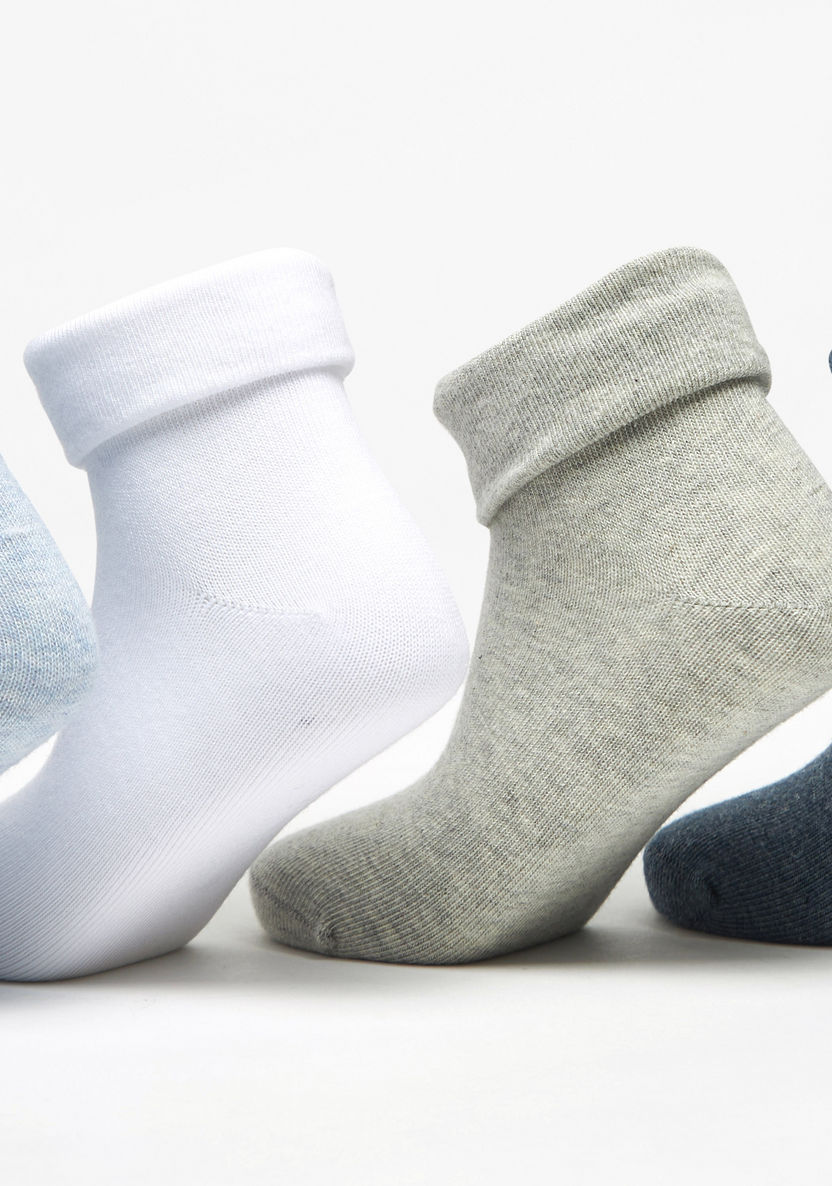 Juniors Solid Ankle Length Socks - Set of 5-Boy%27s Socks-image-1