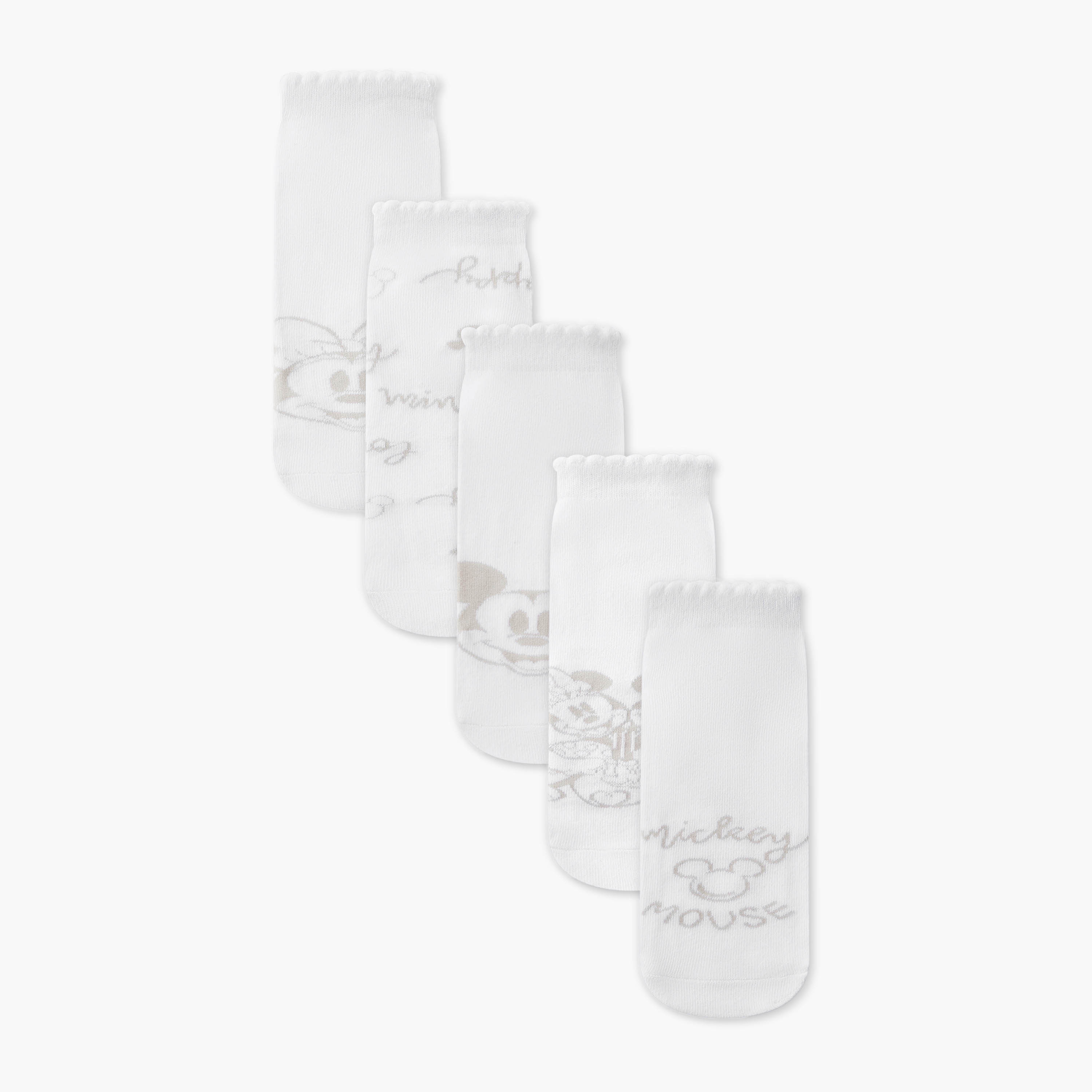 طقم جوارب بطول الكاحل 5 أزواج للبنات من ديزني-girls-accessories-socks-image-1
