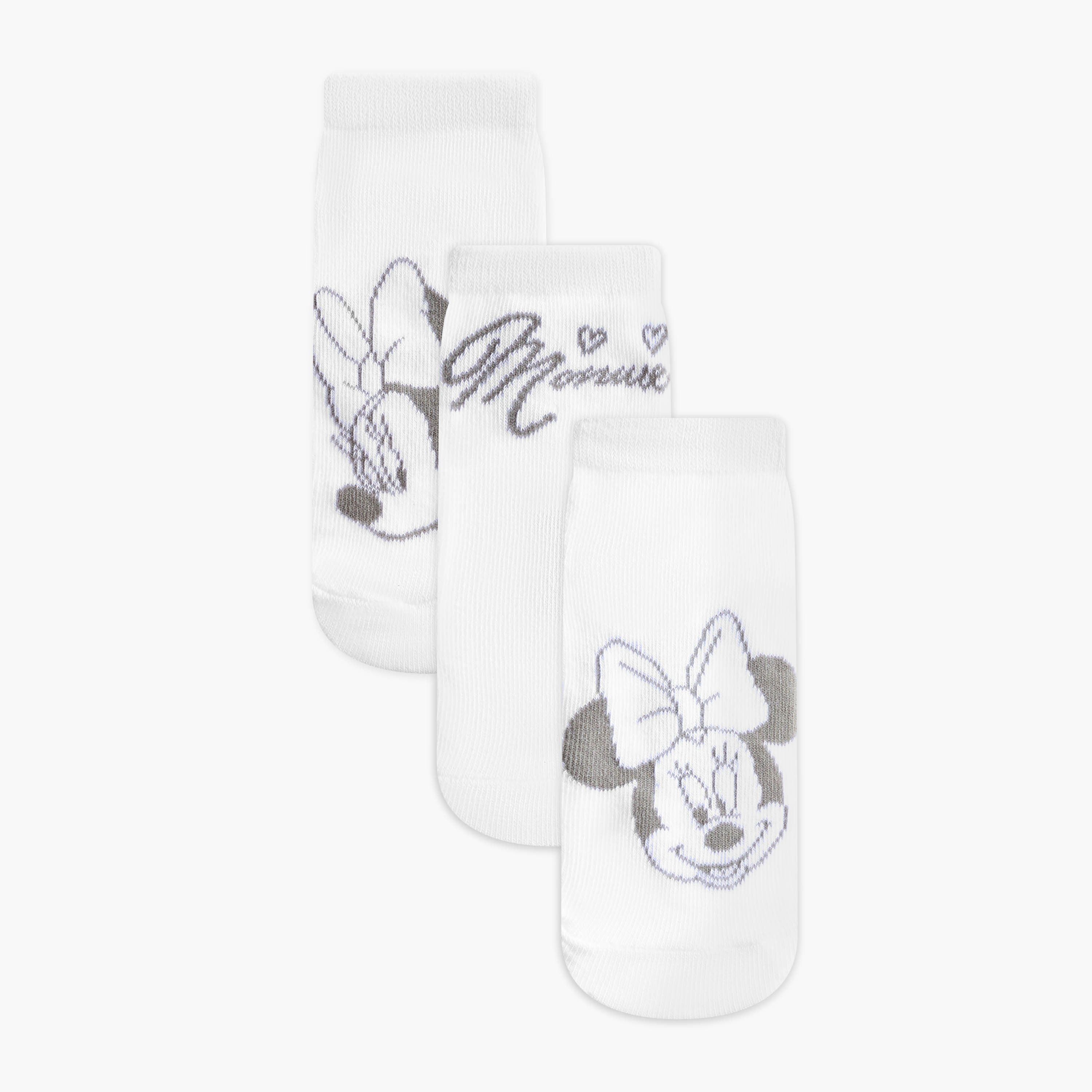 جوارب بطول الكاحل وطبعات ميني ماوس من ديزني - طقم من 3-girls-accessories-socks-image-1