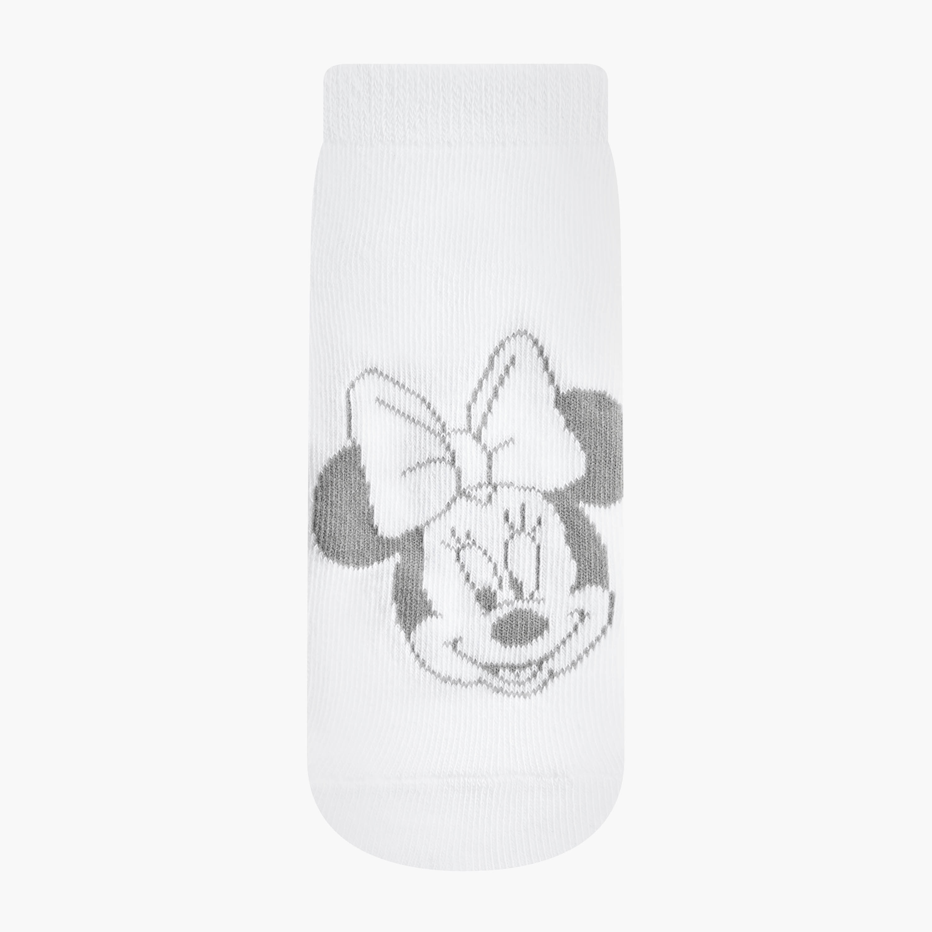 Disney Minnie Mouse Print Ankle Length Socks - Set of 3-girls-accessories-socks-image-2