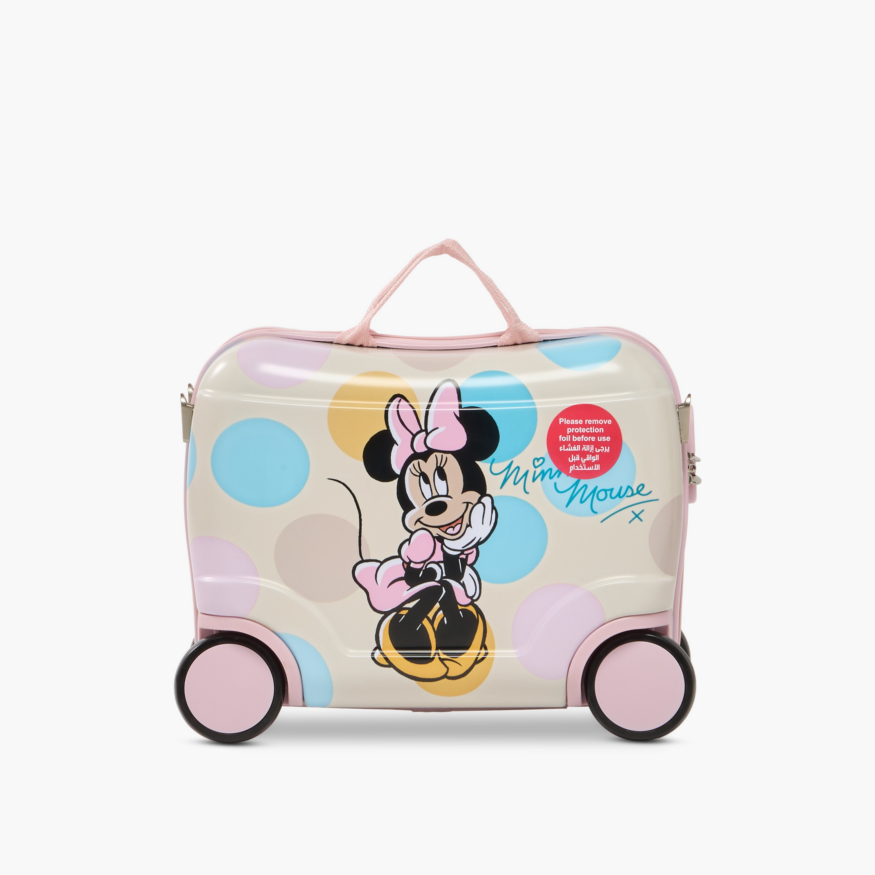 Disney Minnie Mouse Print Hardcase Rider Trolley Bag - 20 inches Cabin Bag-travel-kidstrolleyandbags-image-1