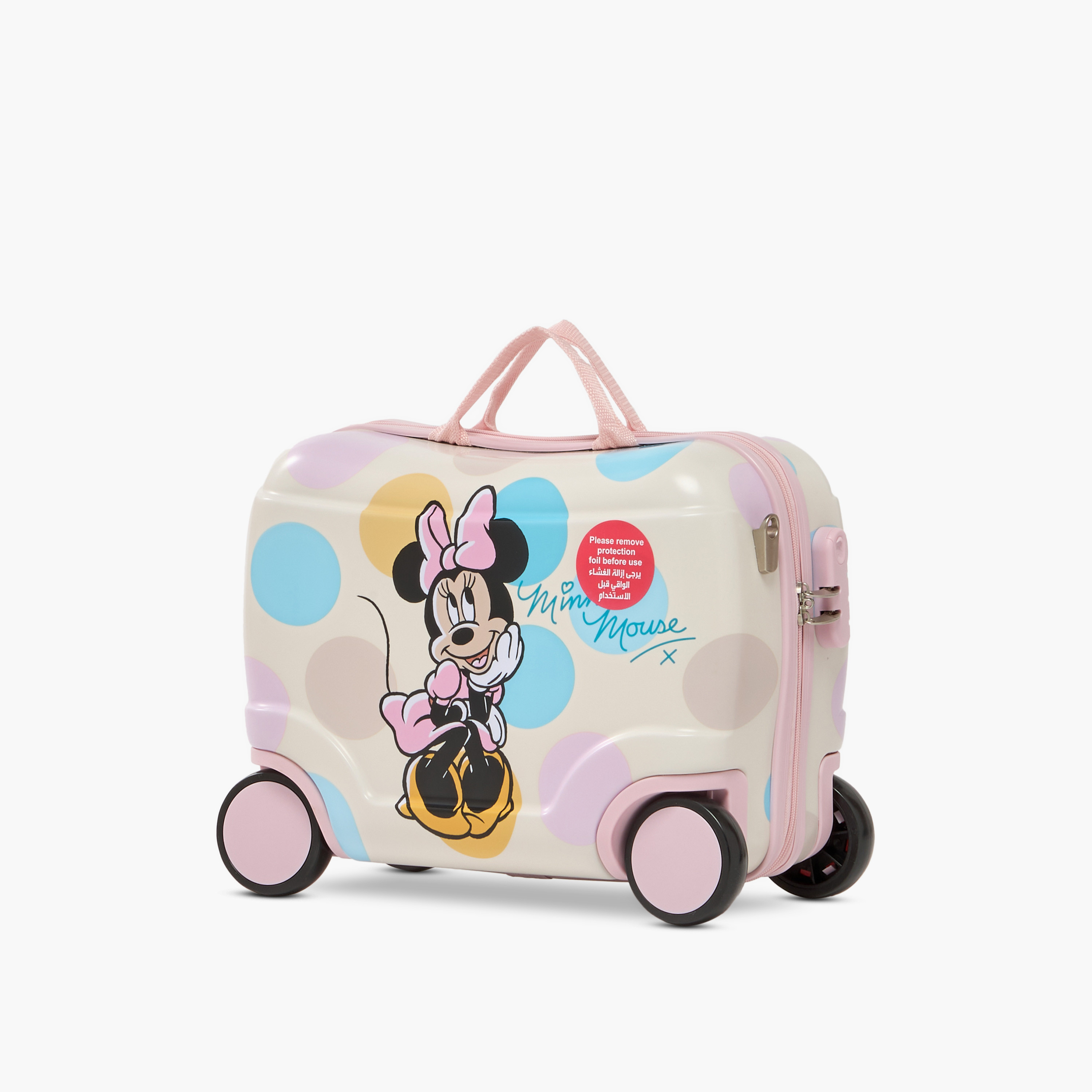 Disney Minnie Mouse Print Hardcase Rider Trolley Bag - 20 inches Cabin Bag-travel-kidstrolleyandbags-image-2