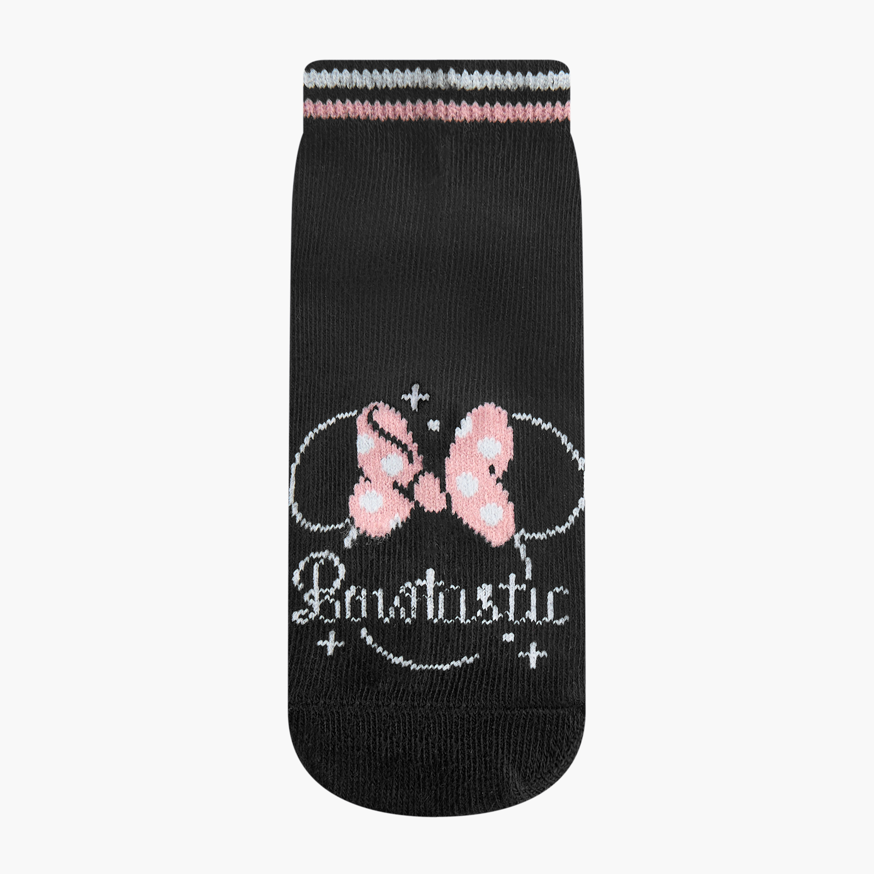 Disney Minnie Mouse Print Ankle Length Socks - Set of 3-girls-accessories-socks-image-2