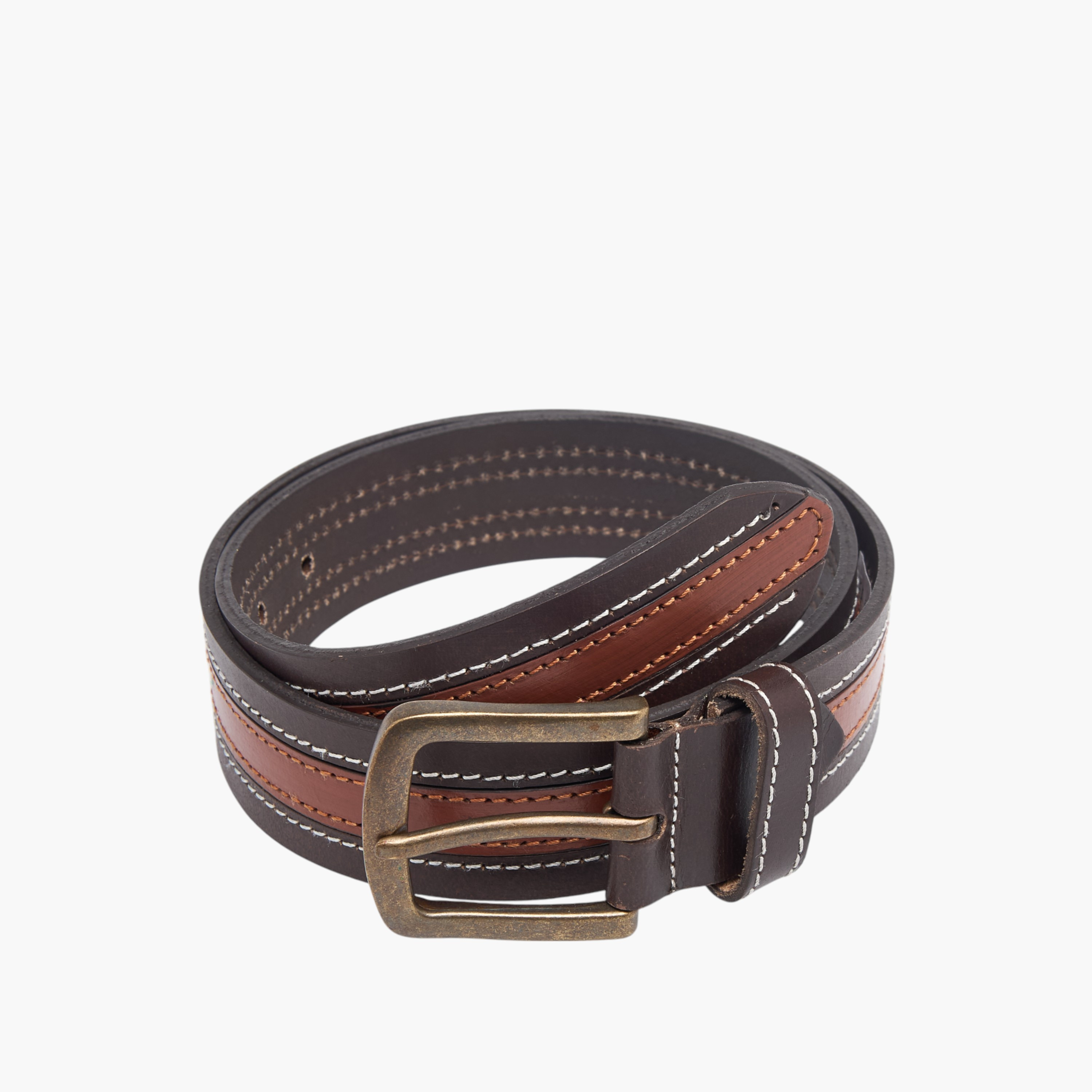 حزام بقوالب ملونة مع إبزيم إغلاق بدبوس من لي كوبر-men-beltsandwallets-belts-image-2