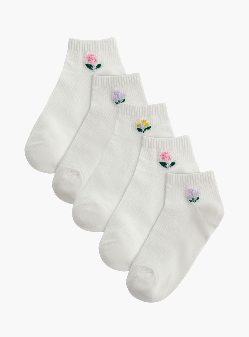 جوارب قطن طول الكاحل من سيليست - طقم من 5-women-socksandstockings-image-1