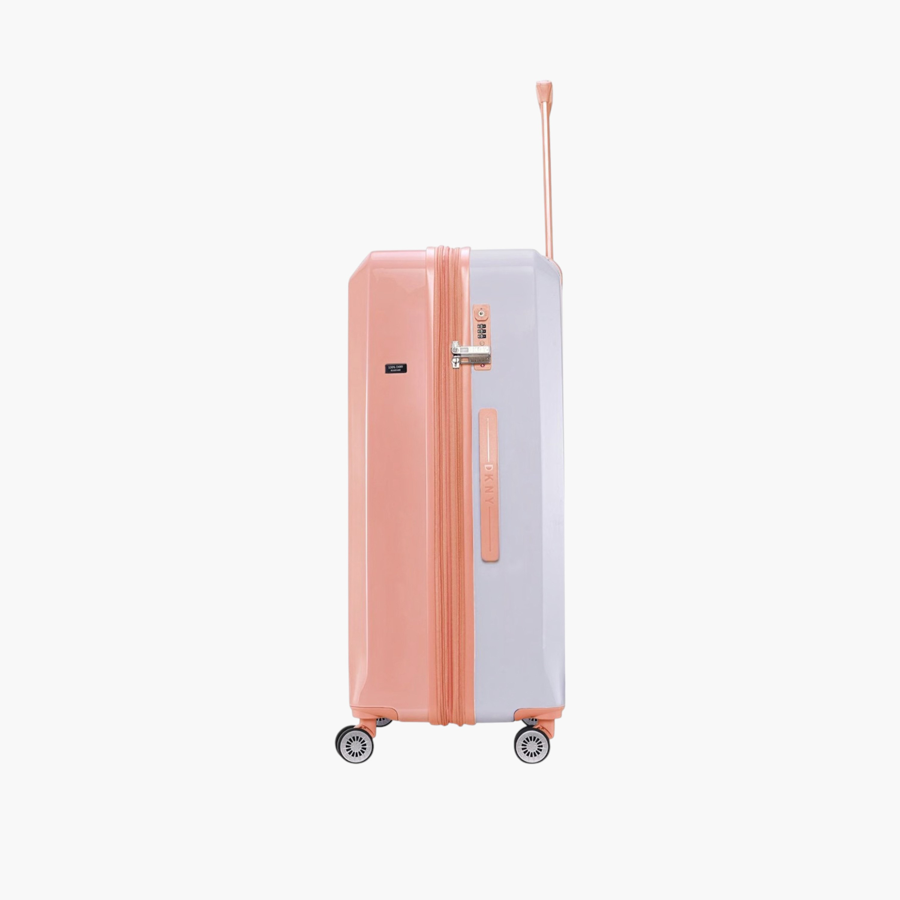 DKNY Logo Print Hardcase Trolley Bag with Retractable Handle-travel-luggagesandbags-luggage-image-4
