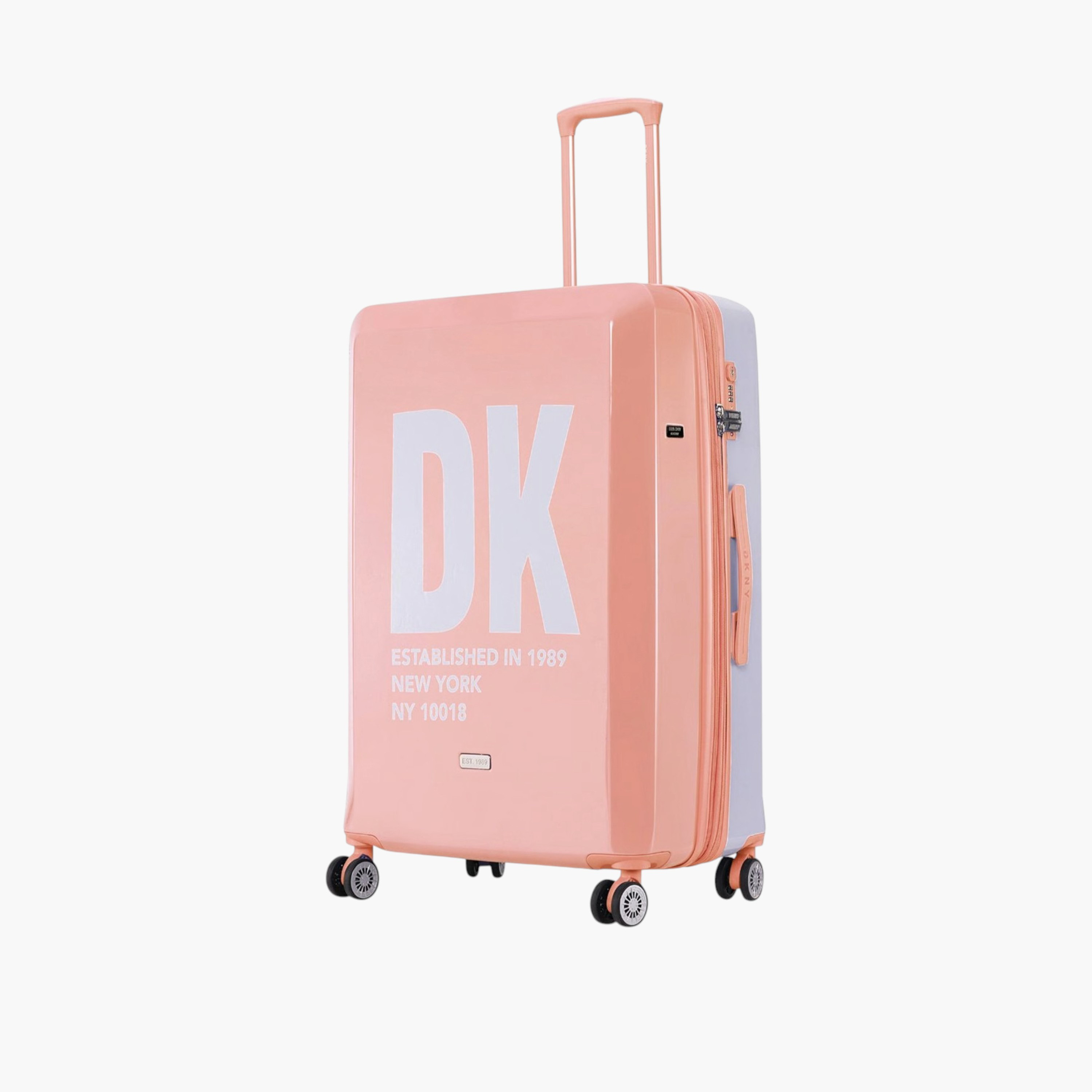 DKNY Logo Print Hardcase Trolley Bag with Retractable Handle-travel-luggagesandbags-luggage-image-6