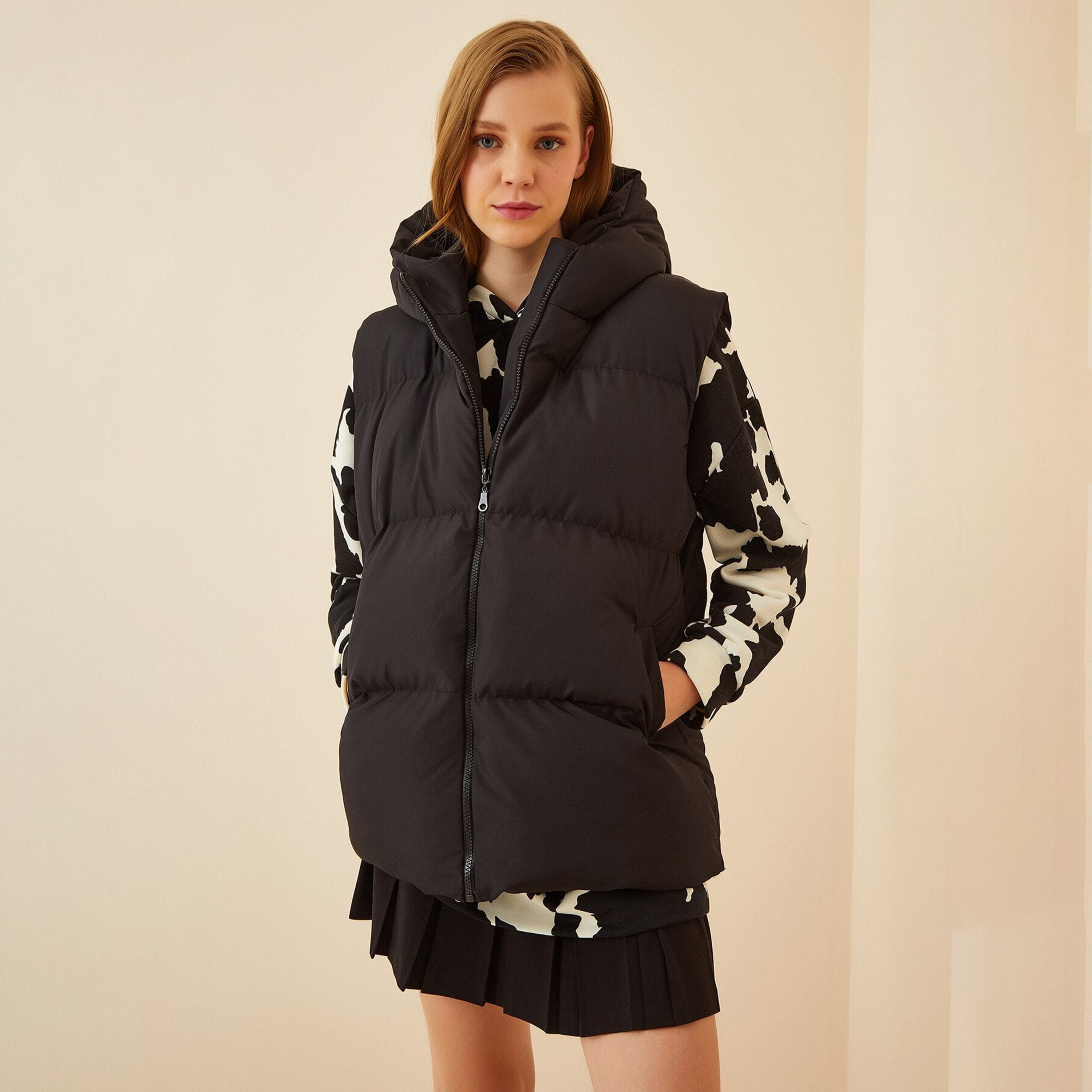 فيست جاكيت نسائي بقلنسوة من هابينيس اسطنبول-women-winterwear-hoodiesandsweatshirts-hoodies-image-6