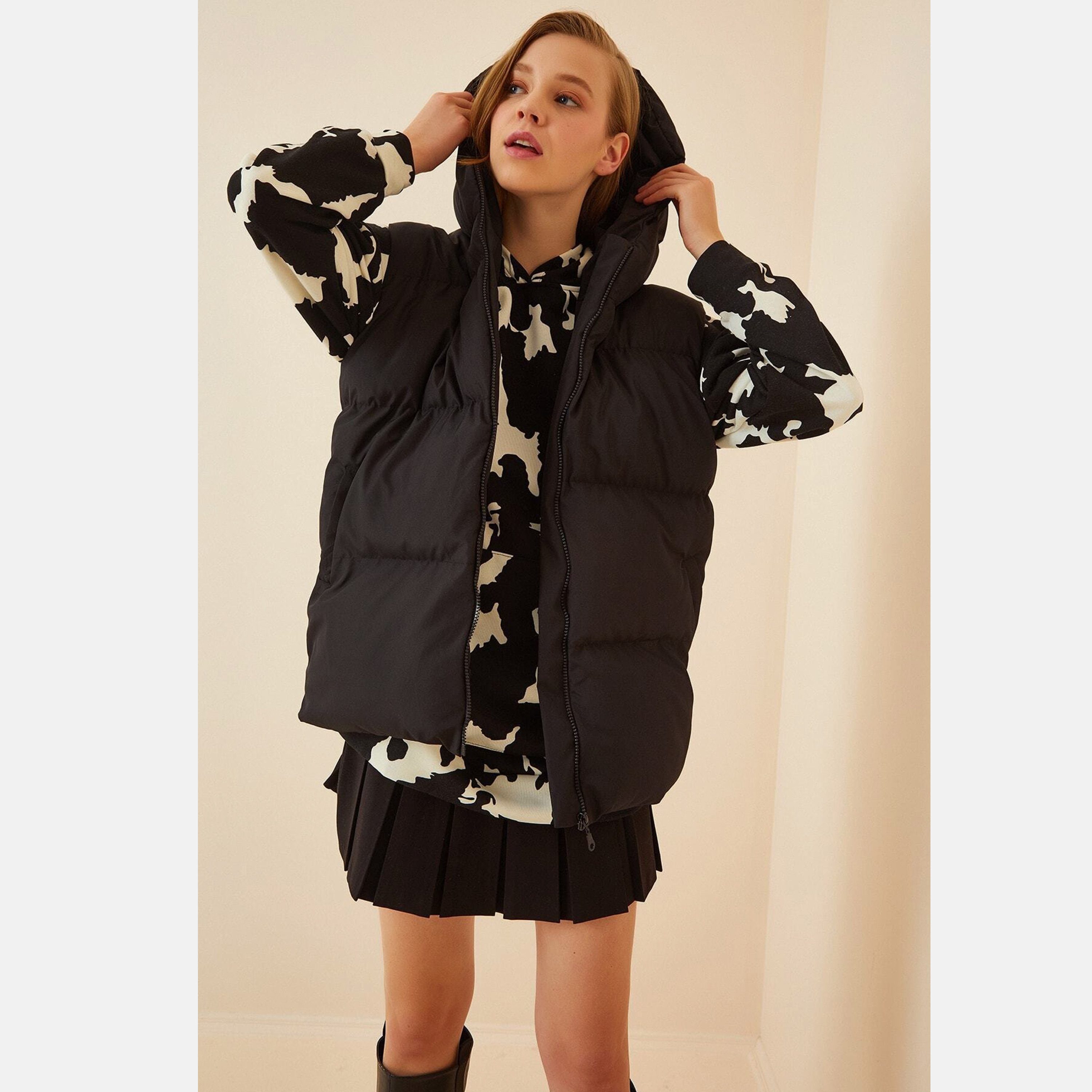 فيست جاكيت نسائي بقلنسوة من هابينيس اسطنبول-women-winterwear-hoodiesandsweatshirts-hoodies-image-5