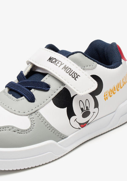 Disney Mickey Mouse Print Sneakers with Hook and Loop Closure-Boy%27s Sneakers-image-3
