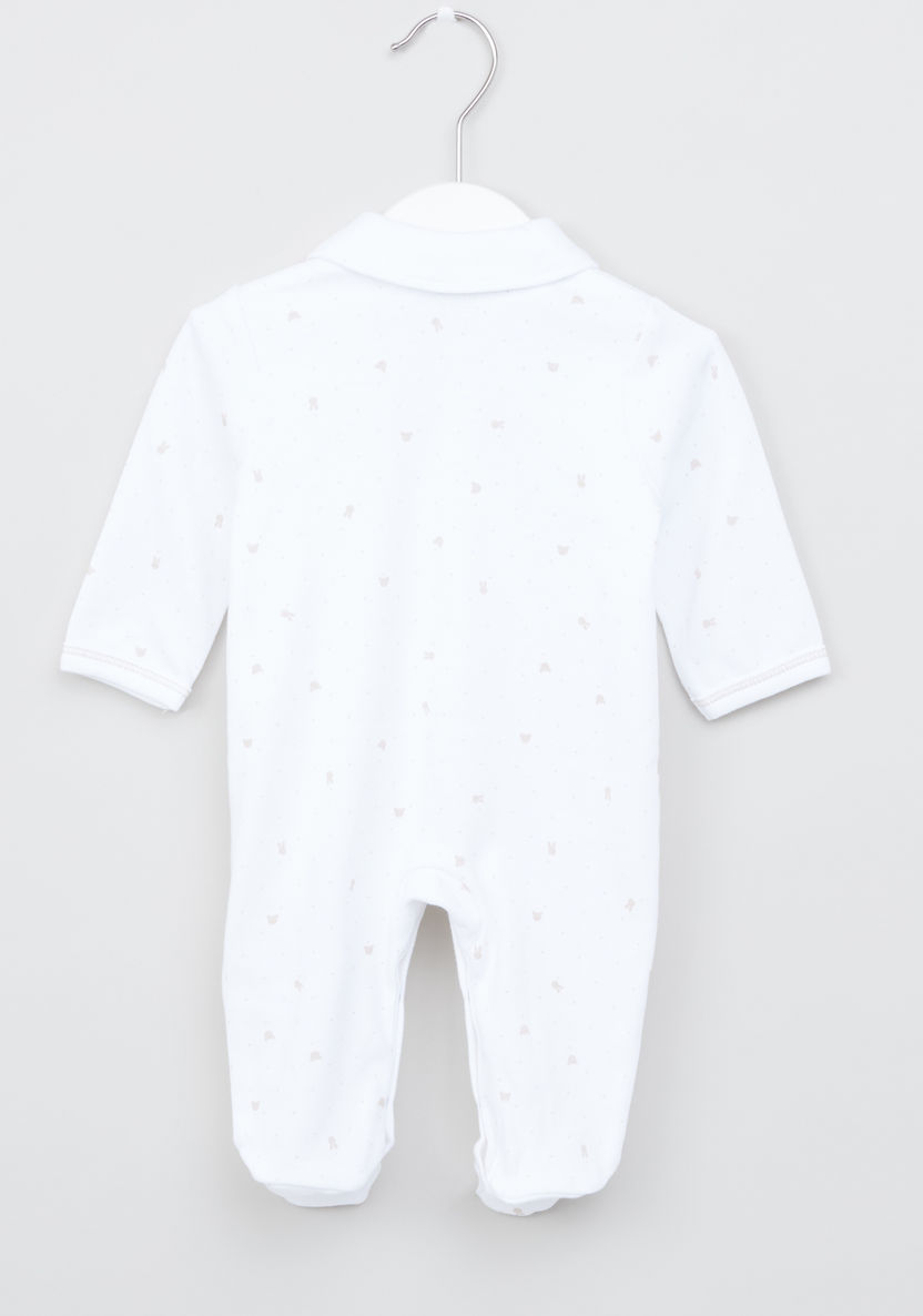 Juniors Bunny Printed Sleepsuit with Long Sleeves and Closed Feet-Sleepsuits-image-2