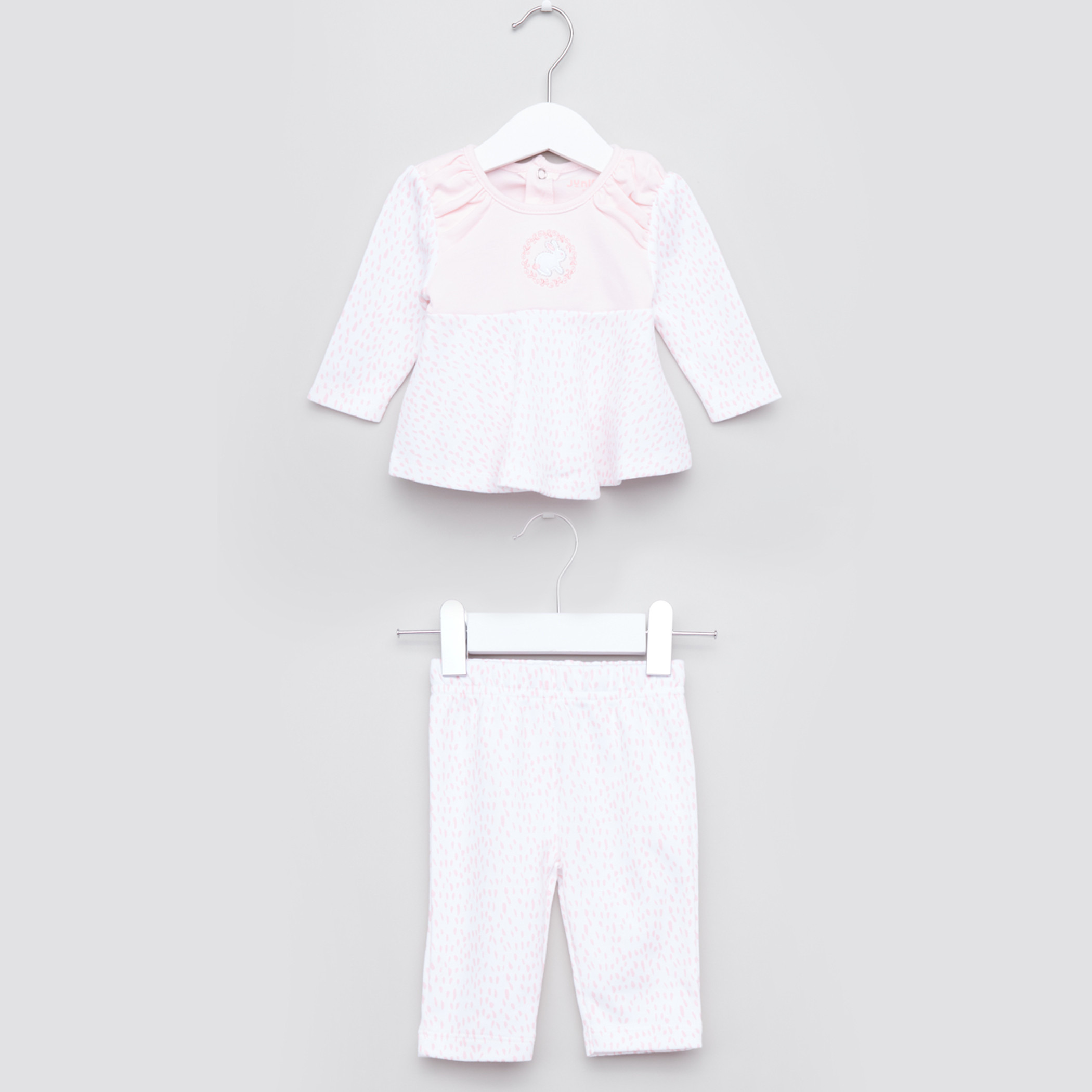 Juniors Printed Long Sleeves Top and Pyjama Set-baby-girls-clothing-nightwear-pyjamasets-image-1