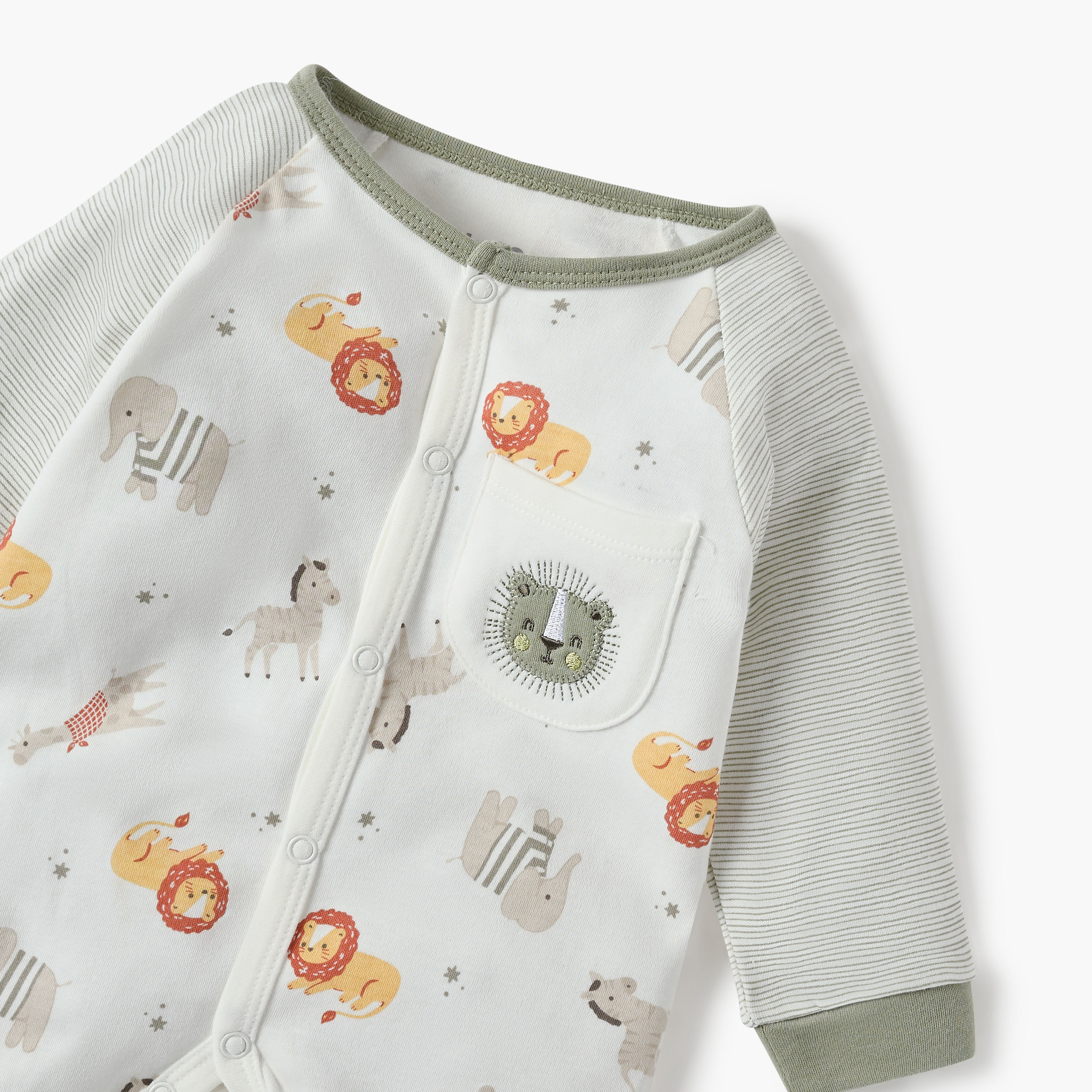 Juniors Animal Print Sleepsuit with Long Sleeves-baby-boys-clothing-nightwear-sleepsuits-image-3