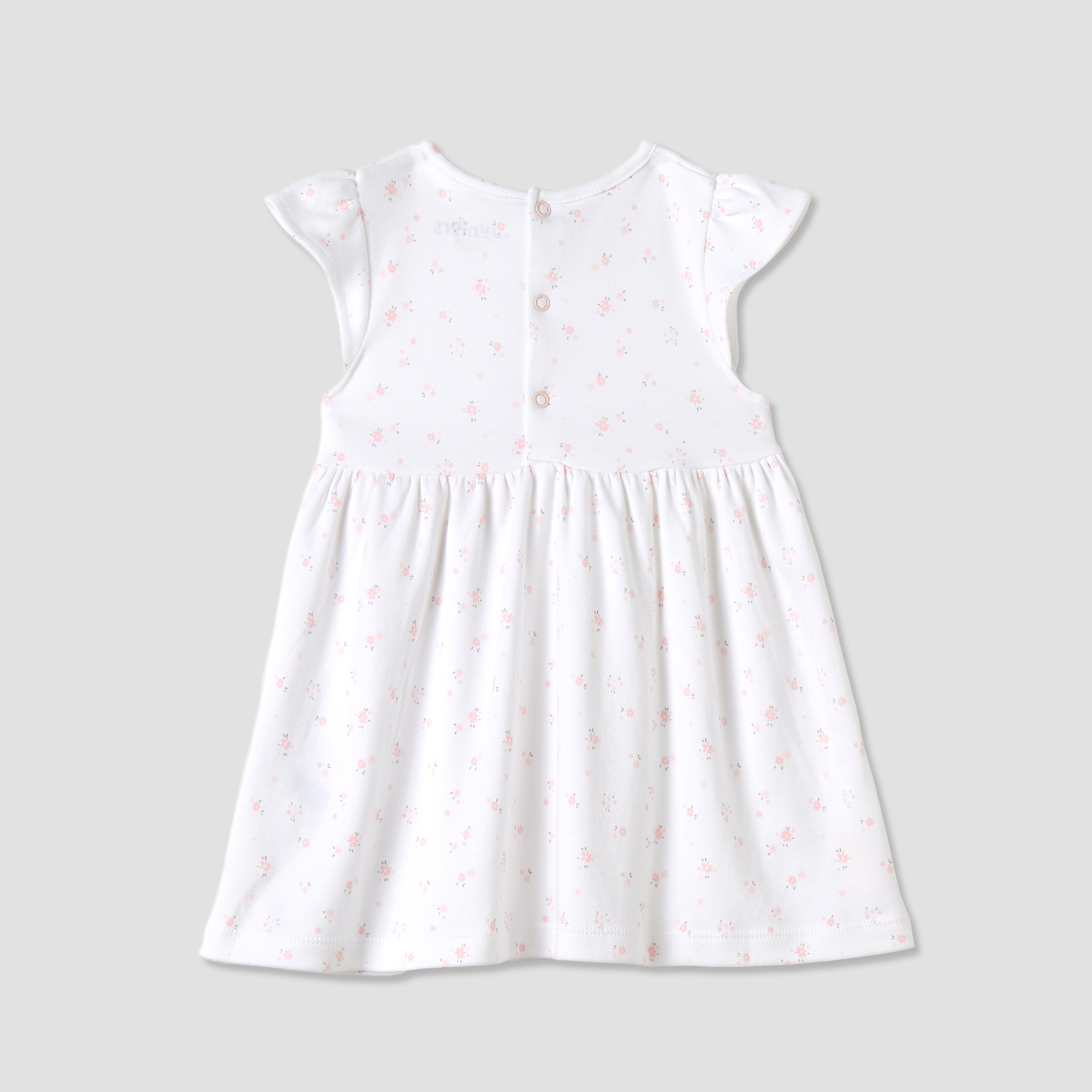 Juniors All-Over Floral Print A-line Dress with Bow Detail-baby-girls-clothing-dressesandjumpsuits-image-2