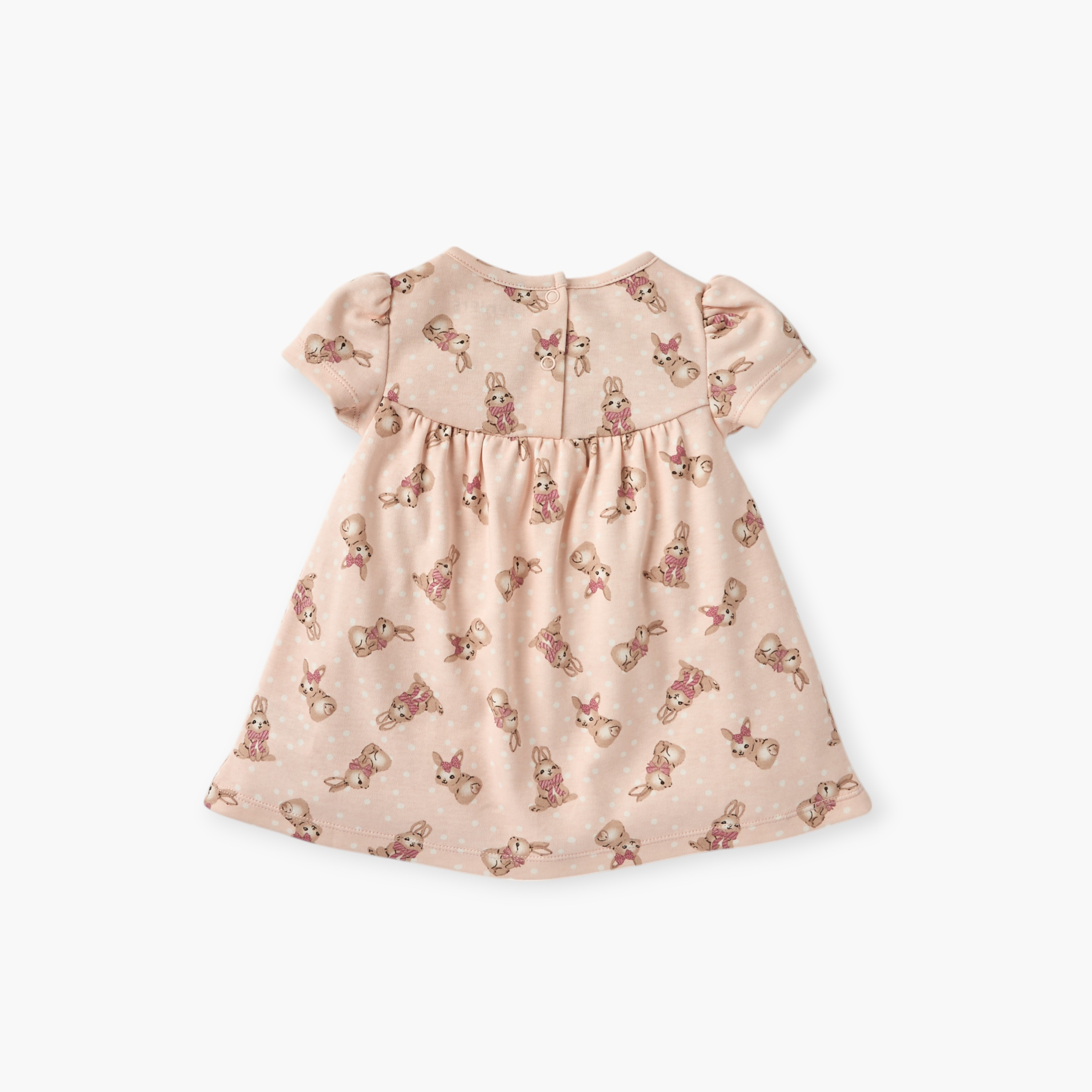 Juniors All-Over Bunny Print A-line Dress with Short Sleeves-baby-girls-clothing-dressesandjumpsuits-image-2