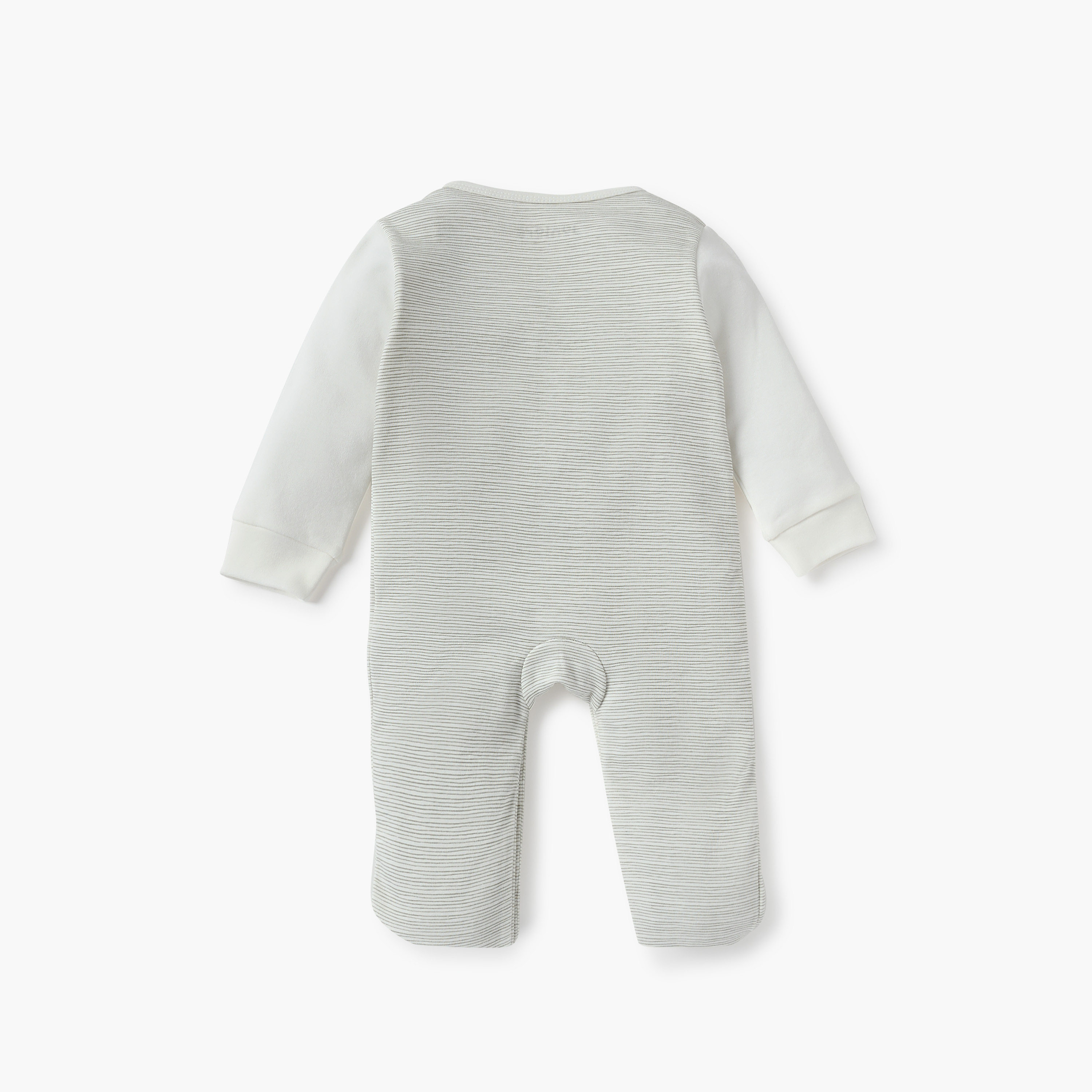 Juniors Striped Sleepsuit with Chest Pocket-baby-boys-clothing-nightwear-sleepsuits-image-2