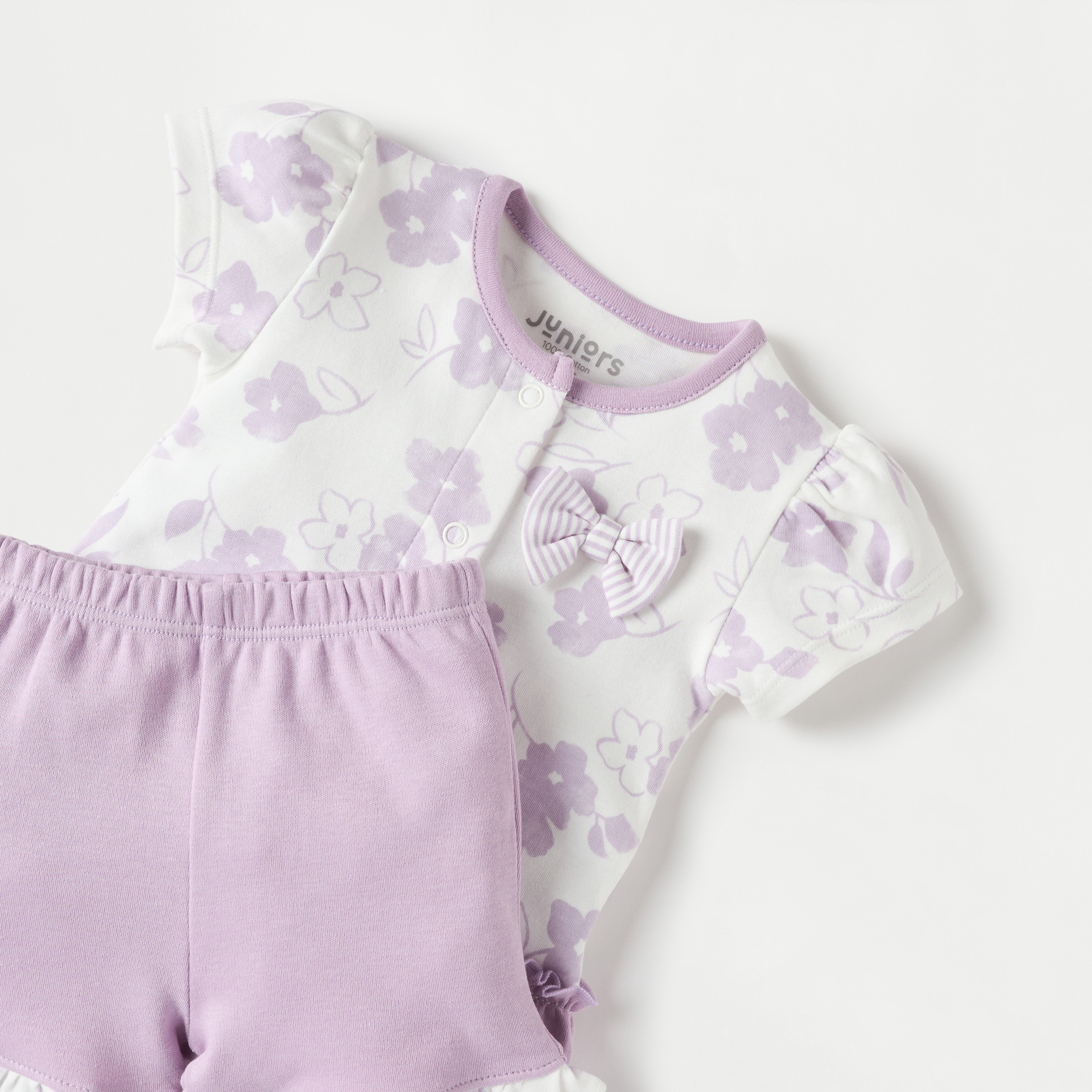طقم شورت وبلوزة بطبعات زهور من جونيورز-baby-girls-clothing-setsandcoords-image-4