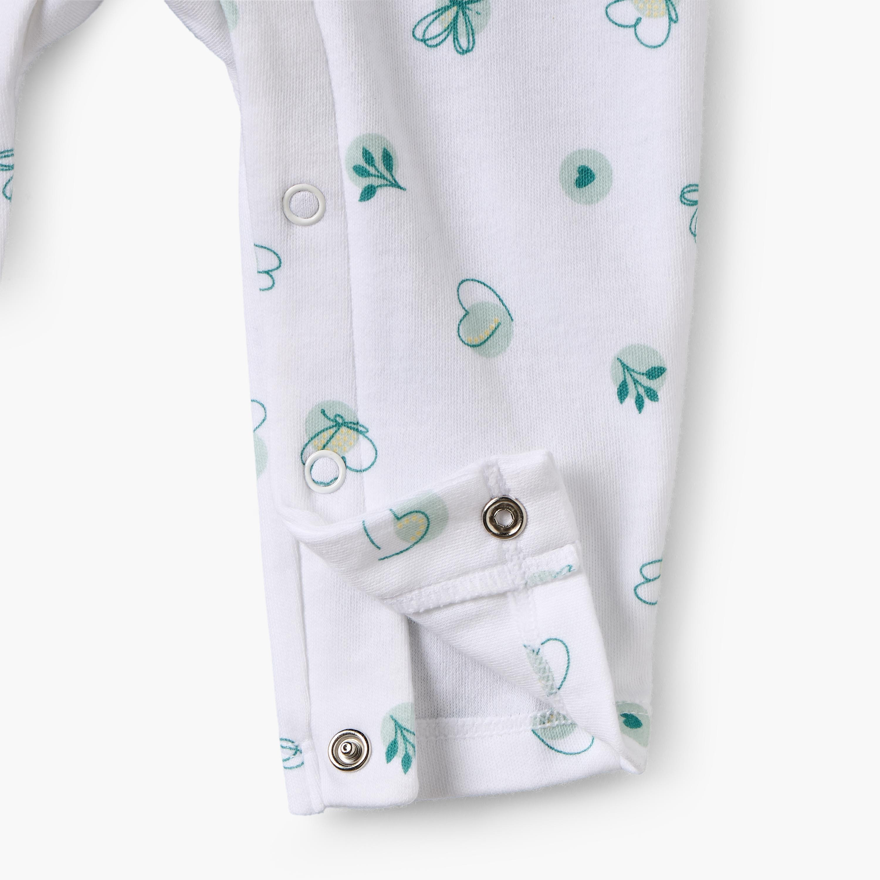 بدلة نوم قطن بكشكش وياقة مستديرة وأكمام طويلة من جونيورز-baby-girls-clothing-nightwear-sleepsuits-image-4