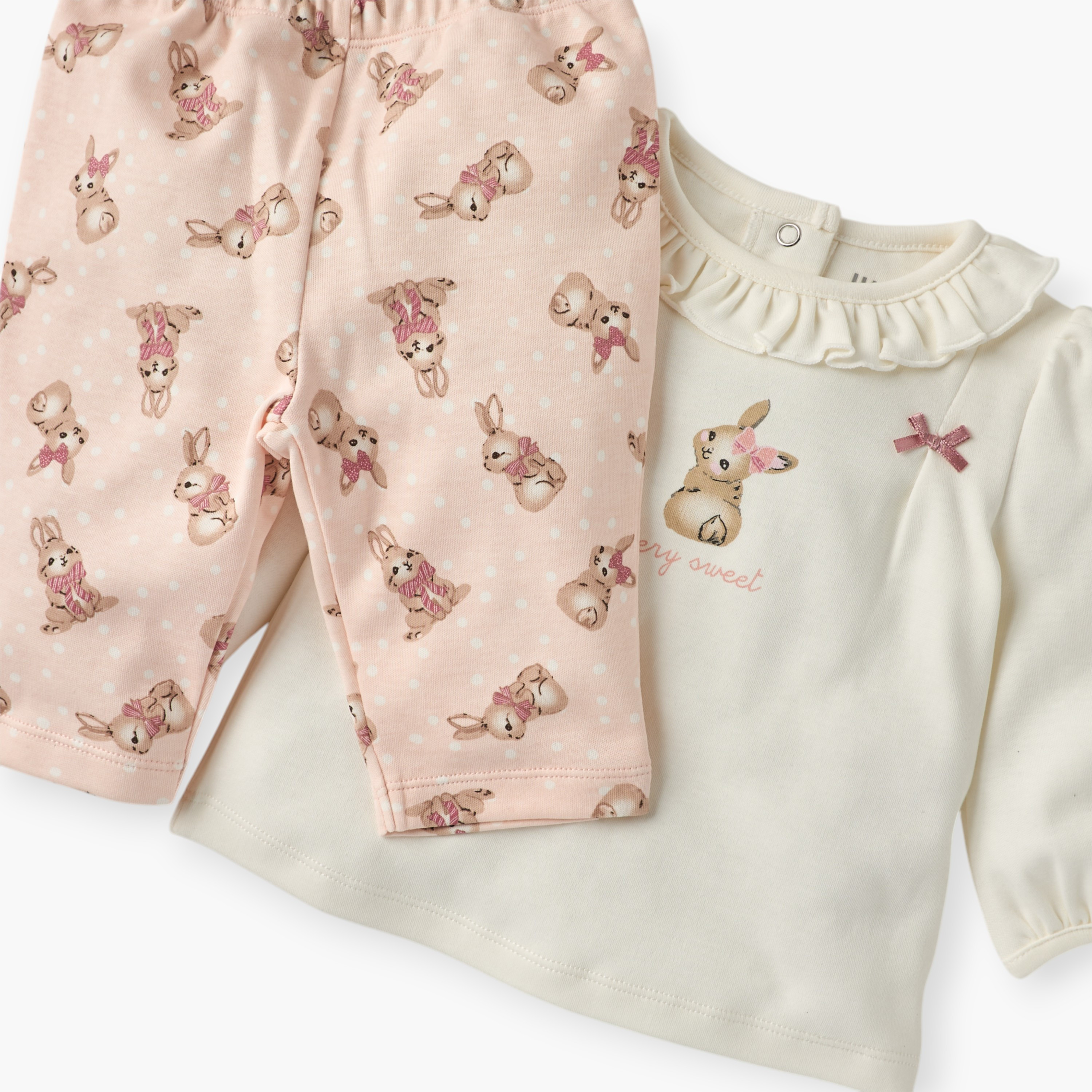 طقم بنطلون بيجاما وبلوزة بطبعات أرانب من جونيورز-baby-girls-clothing-nightwear-pyjamasets-image-5