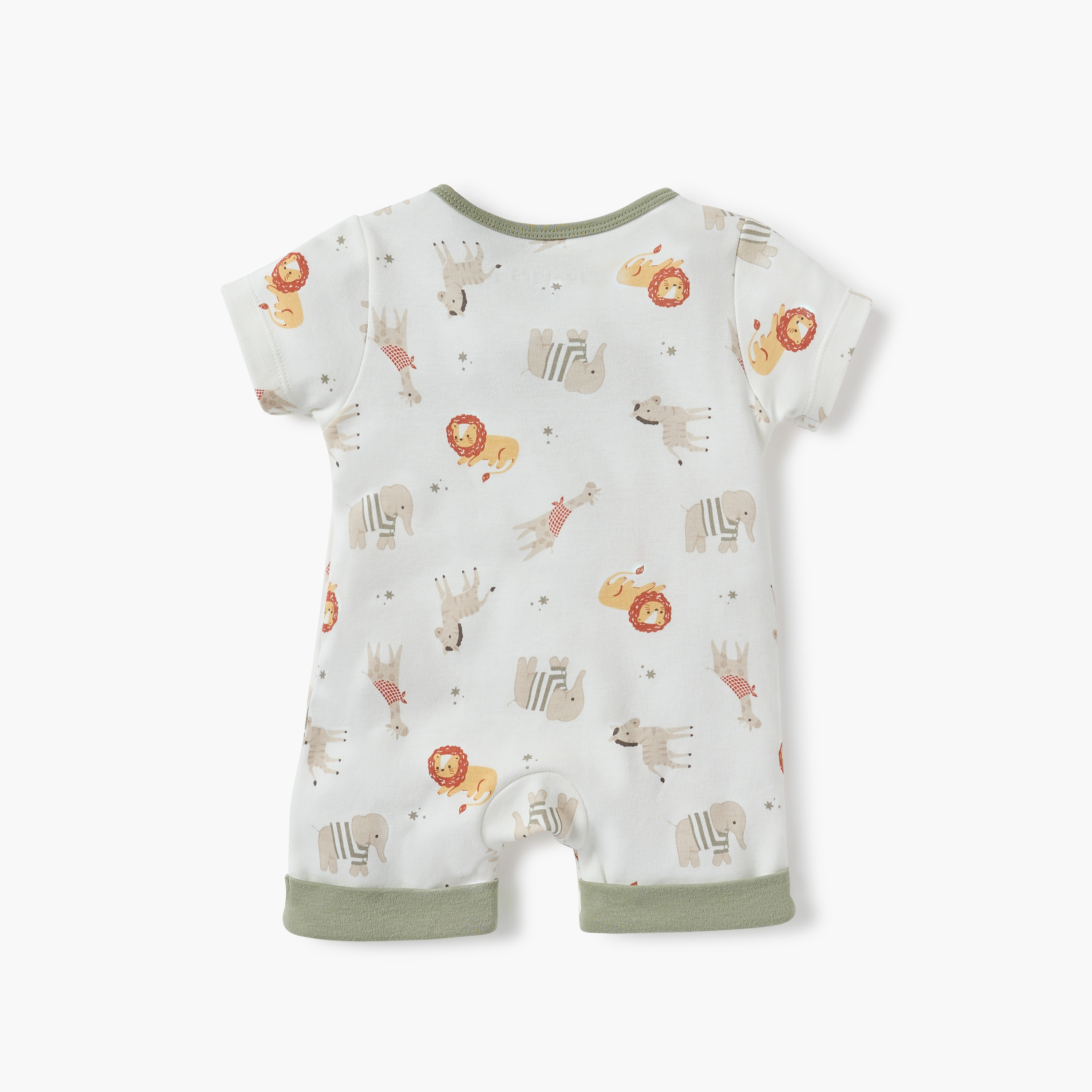 Juniors Animal Print Romper with Short Sleeves-baby-boys-clothing-rompers-image-2