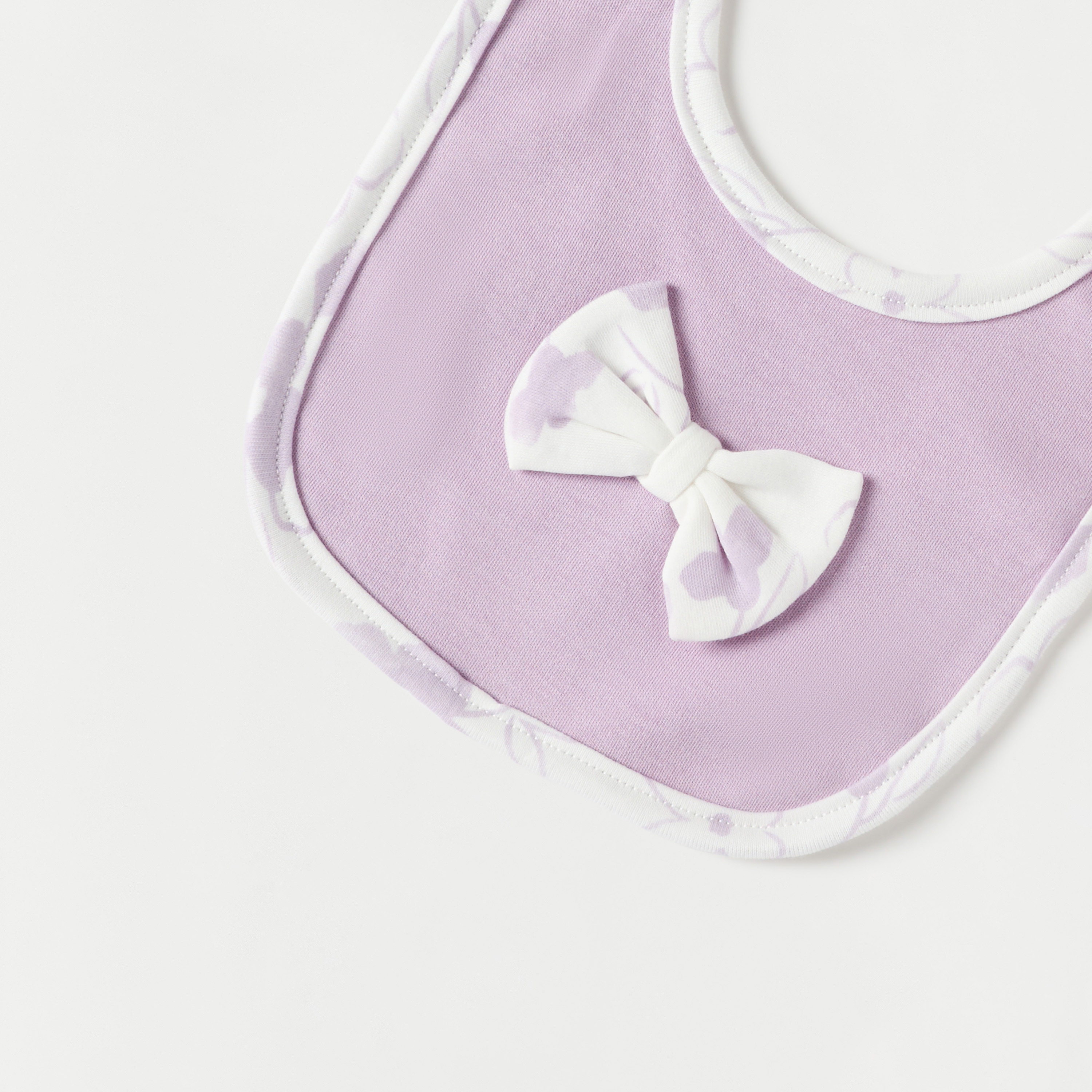Juniors Bow Applique Bib with Button Closure-baby-feeding-bibs-image-4