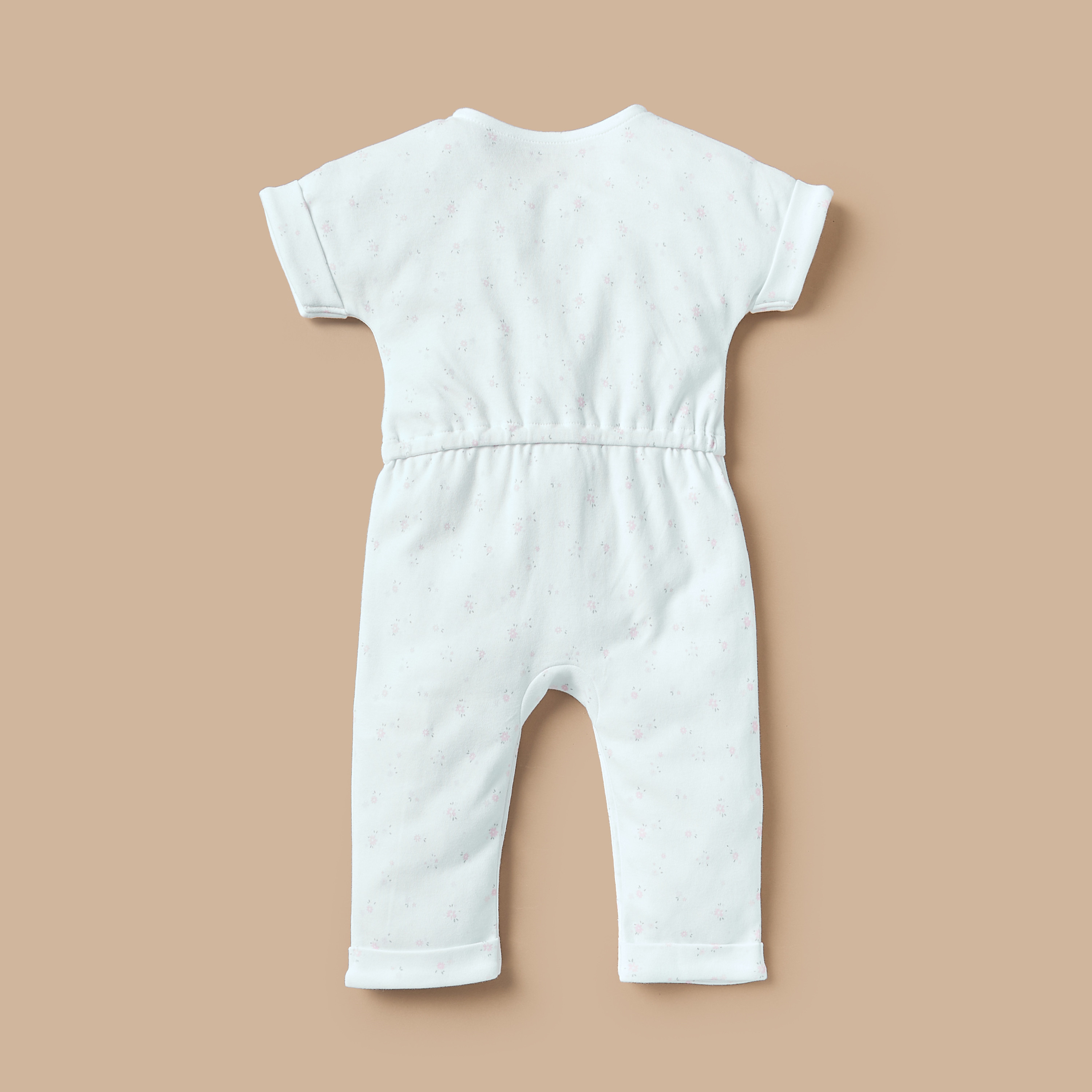 Juniors All-Over Floral Print Sleepsuit with Short Sleeves-baby-girls-clothing-nightwear-sleepsuits-image-2